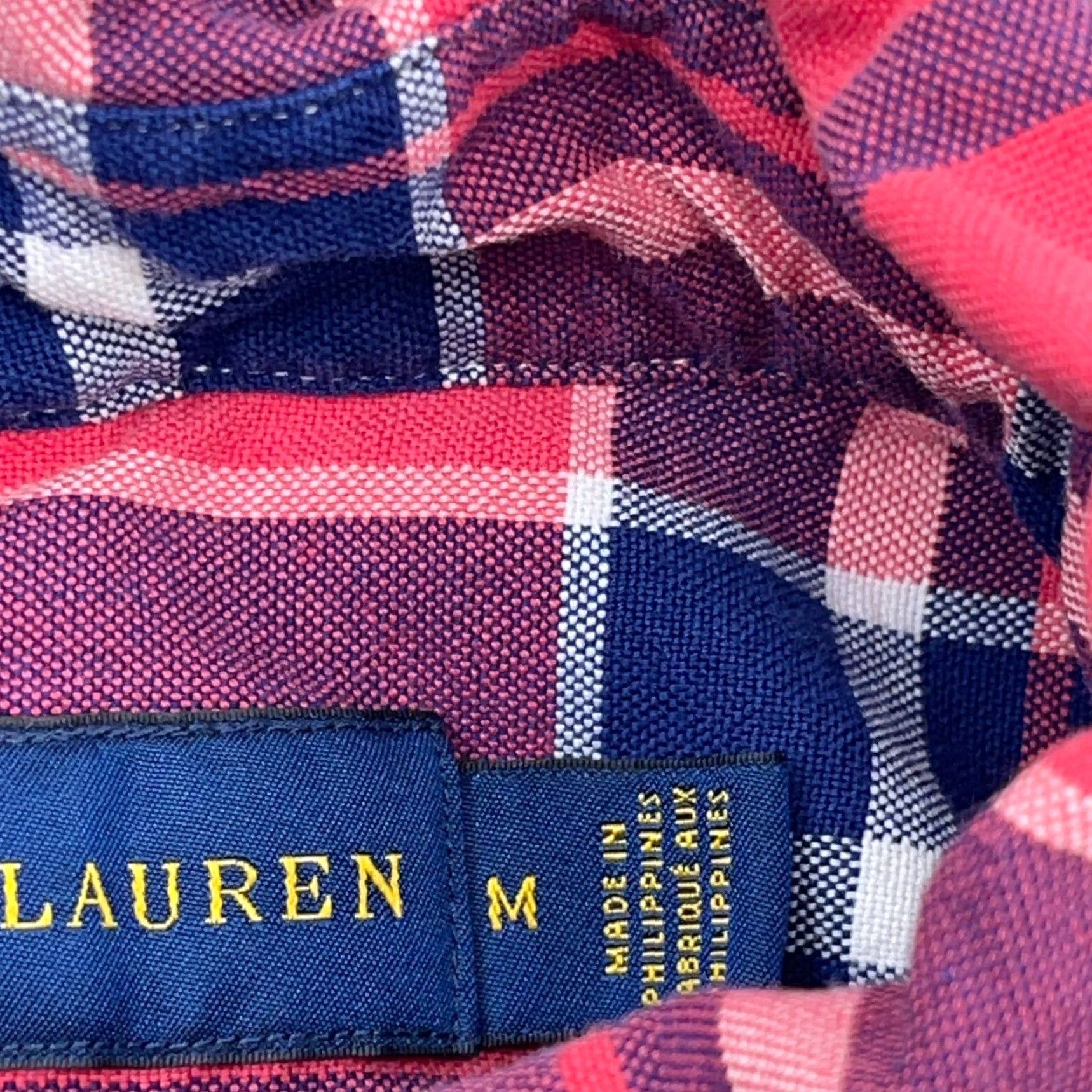 Ralph Lauren Ralph Lauren Shirt Men M Pink Plaid Button-Up Short Sleeve Cotton Button-Down Size US M / EU 48-50 / 2 - 4 Thumbnail