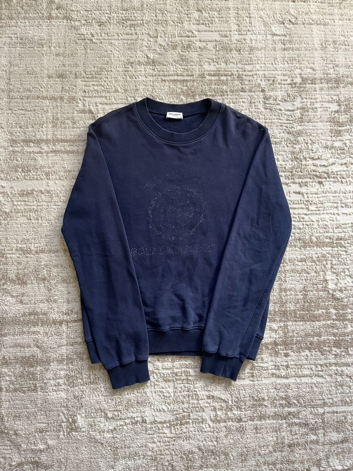 Saint Laurent Paris Saint Laurent Paris University Crewneck Size US S / EU 44-46 / 1 - 1 Thumbnail