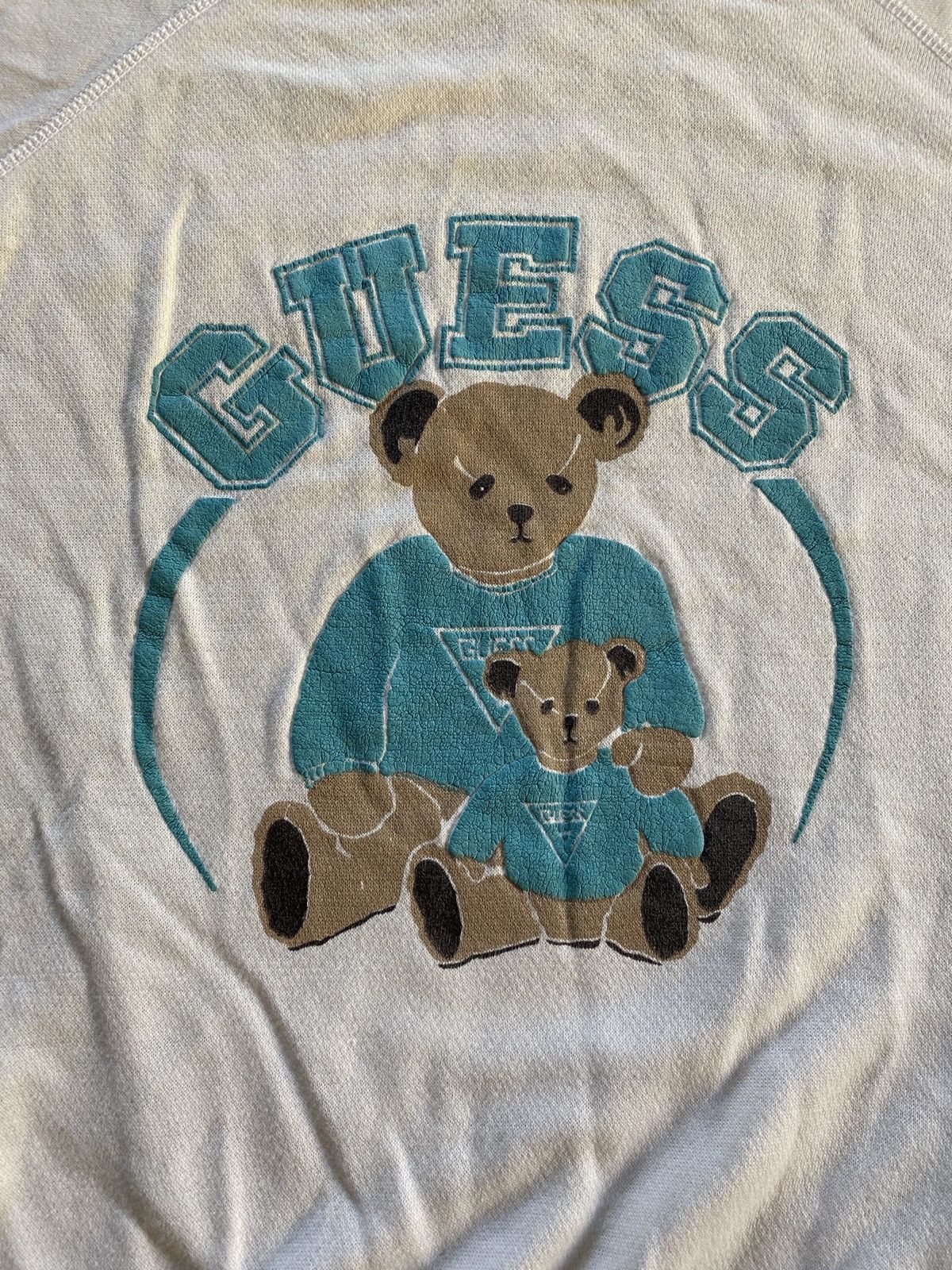 Guess Vintage 80’s Guess Teddy Bears Raglan Crewneck Sweatshirt Size US XS / EU 42 / 0 - 3 Thumbnail