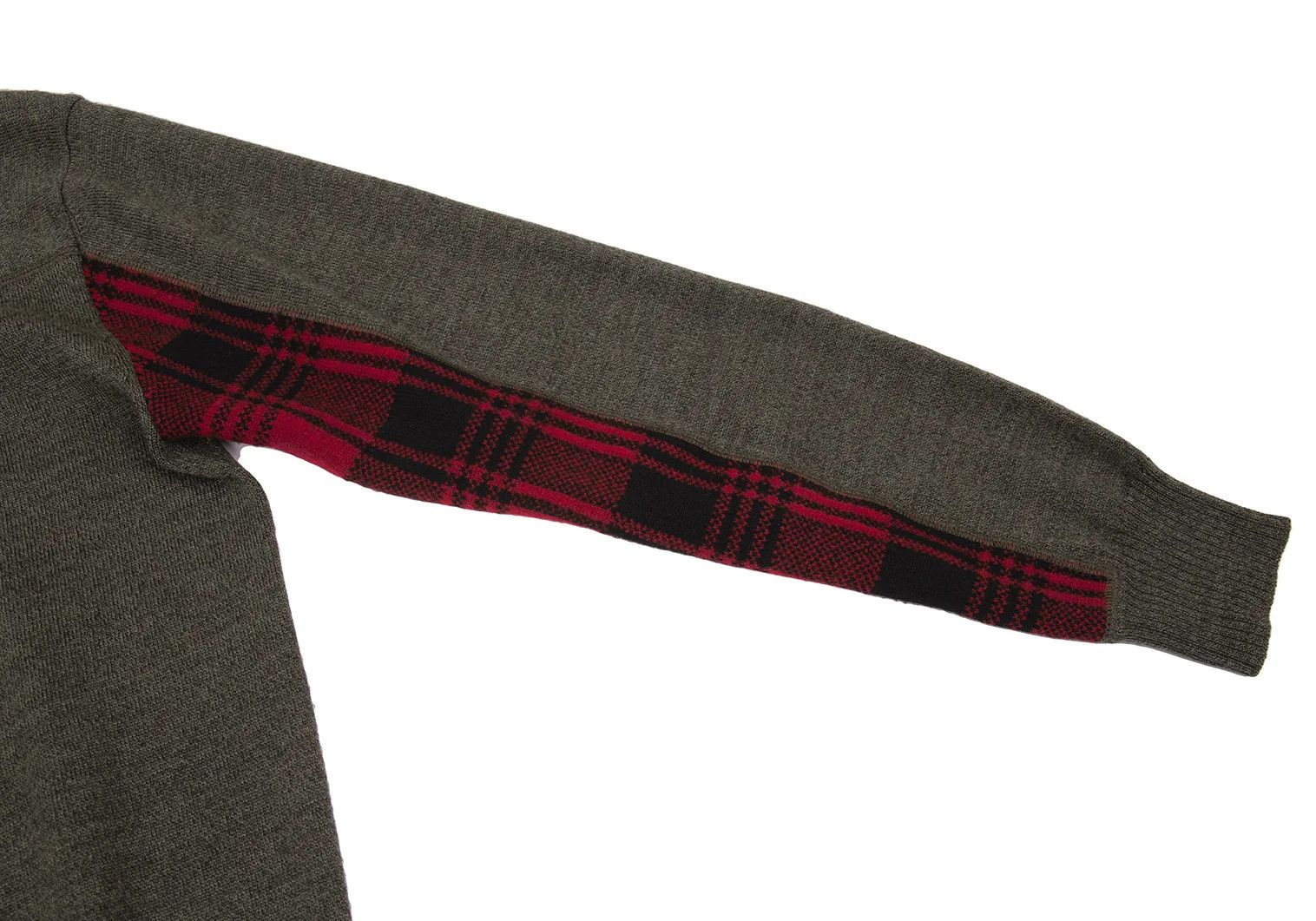 Junya Watanabe Checkerboard Knit Cardigan in Olive Green, Size S Size US S / EU 44-46 / 1 - 2 Thumbnail