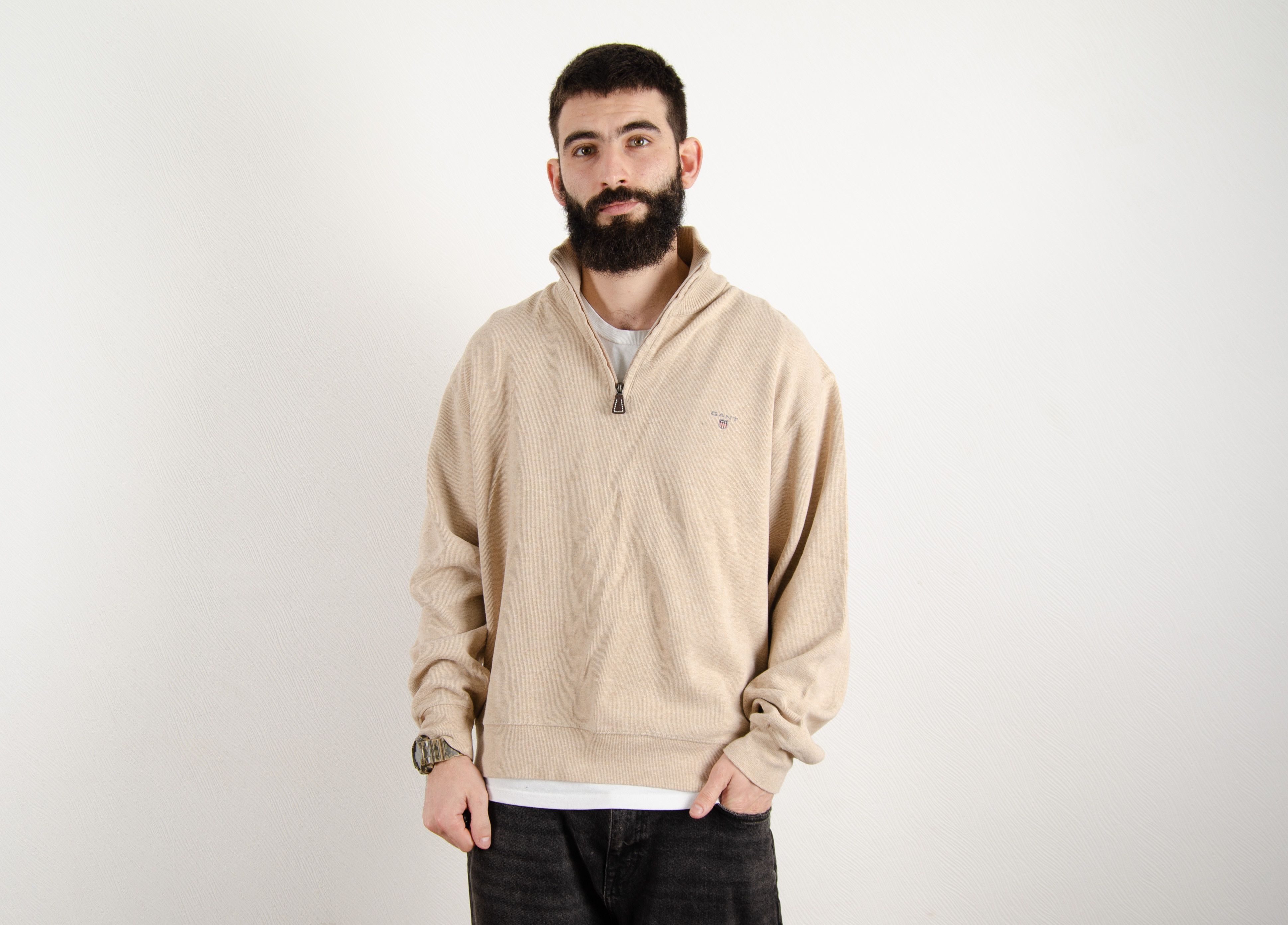 Gant Gant 1/4 Zip Cotton Sweater Pullover Size US XXL / EU 58 / 5 - 1 Thumbnail