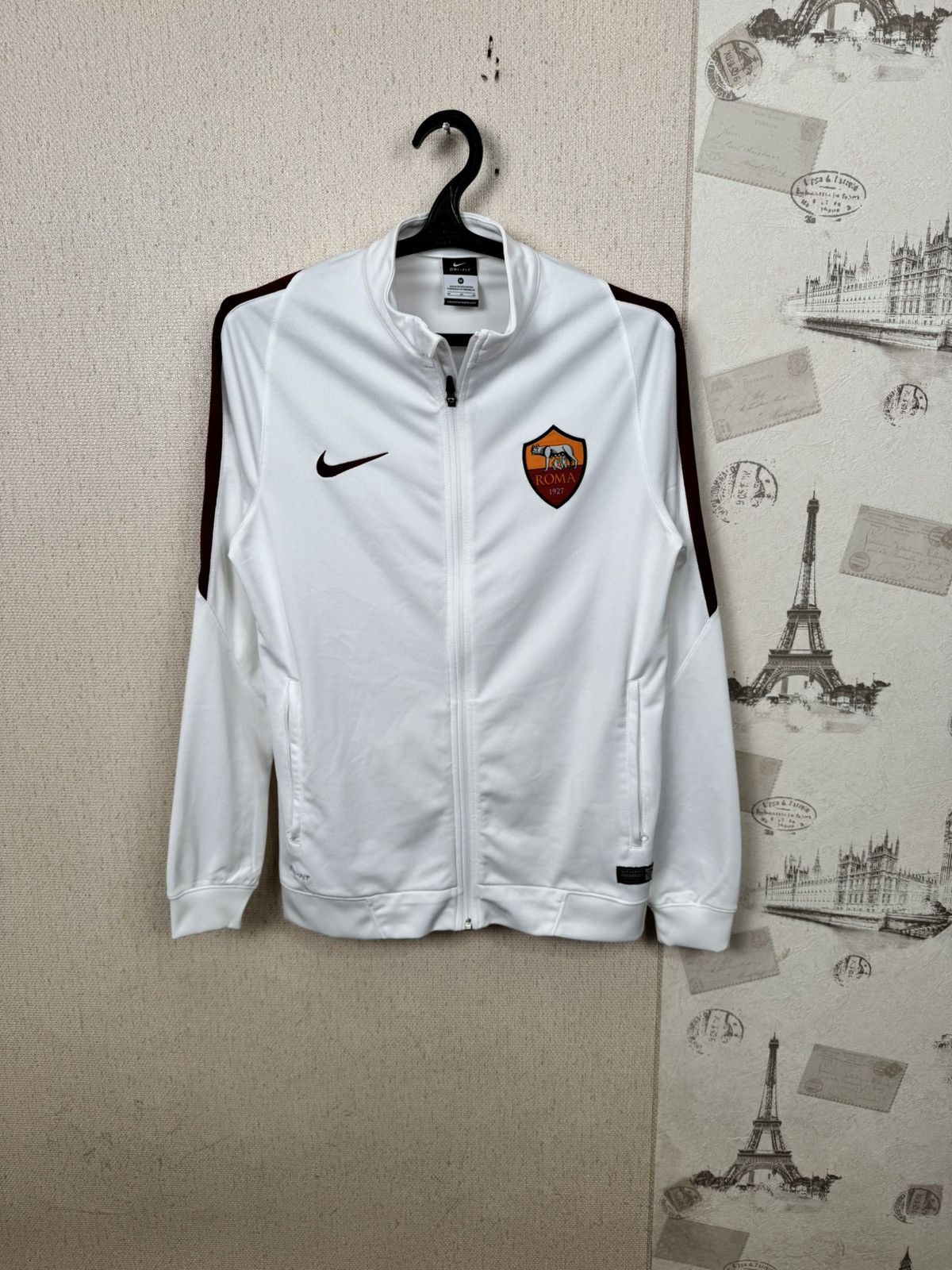 Nike Vintage Nike AS Roma Jacket Socer Full Zip Track M Blokecore Size US M / EU 48-50 / 2 - 1 Thumbnail