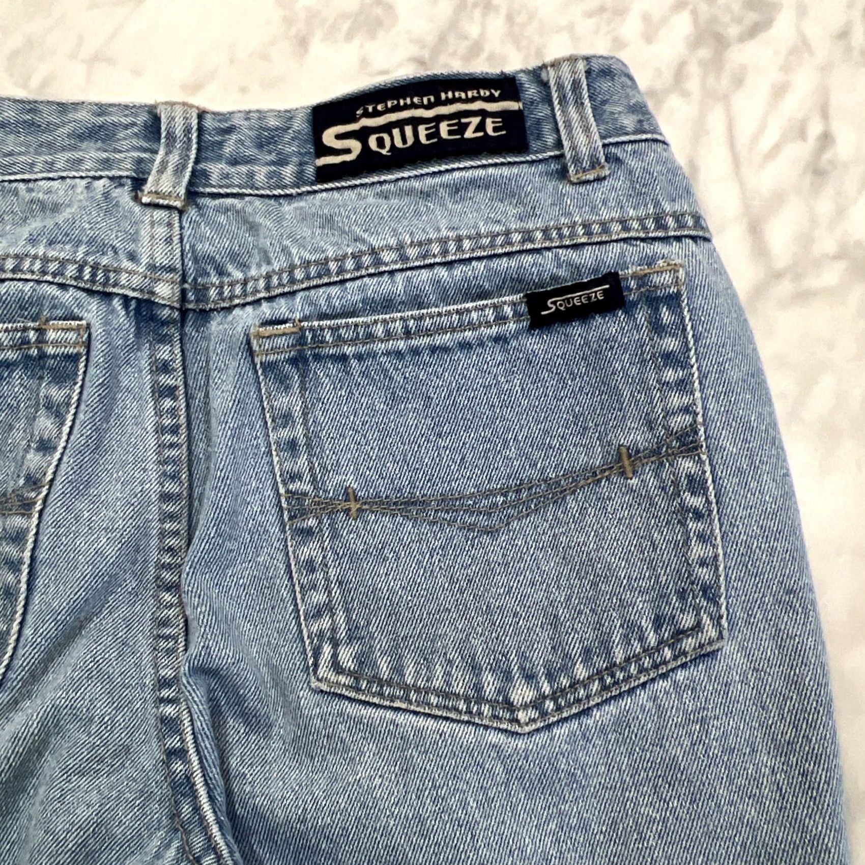 Vintage VINTAGE Stephen Hardy Squeeze Jeans Womens 7/8 Graffiti Flare Bell Bottom Jeans 28” 29” Blue Mens/Womens Size 28" / US 6 / IT 42 - 5 Thumbnail