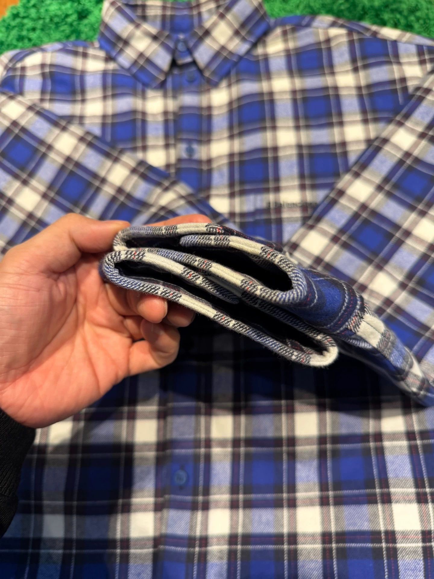 Balenciaga Balenciaga Blue Plaid Quilted Shirt, Size 38 Size US M / EU 48-50 / 2 - 4 Thumbnail