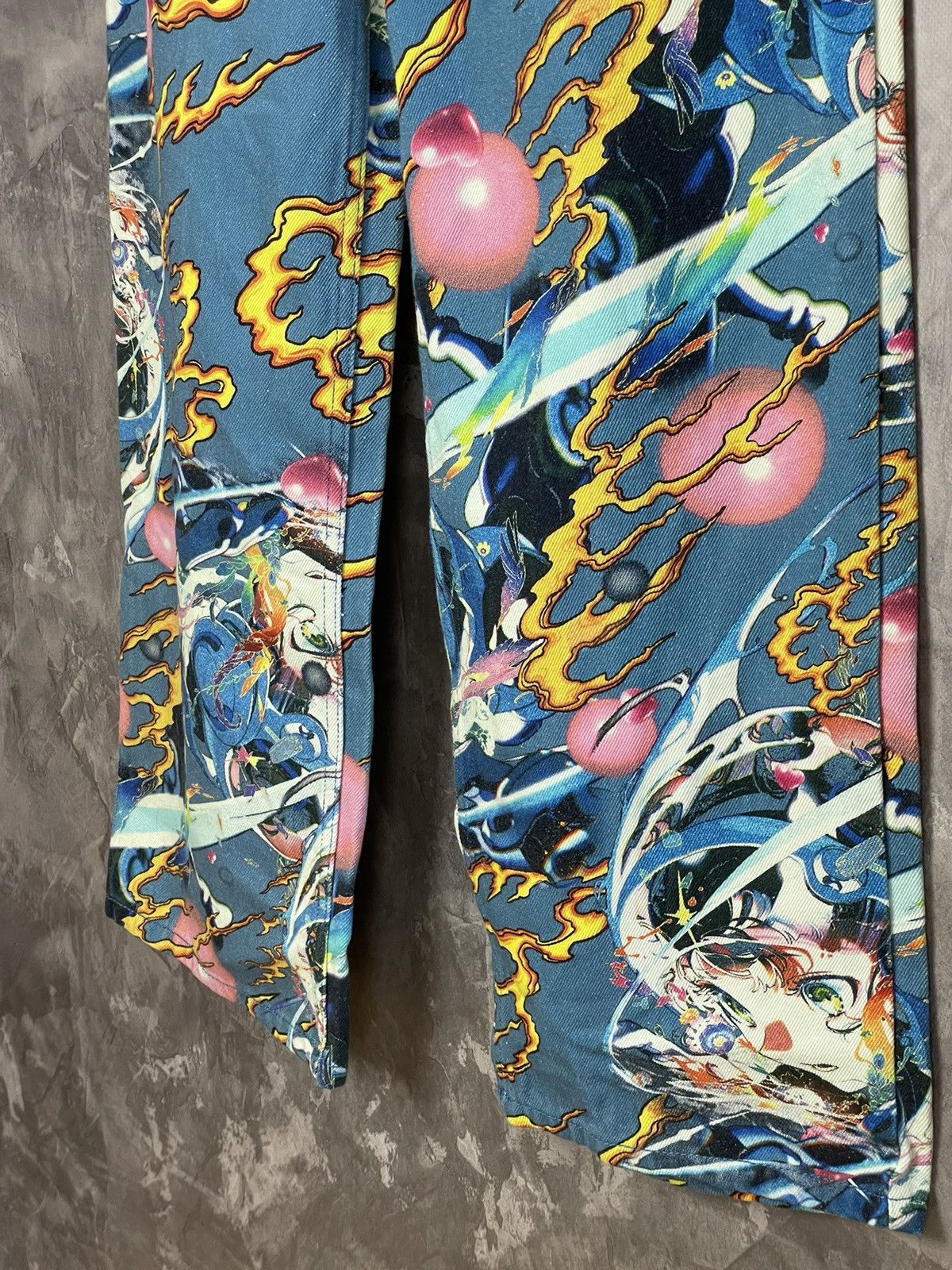 Anime × Japanese Brand Crazy Japanese Brand Anime Overprint Jeans Y2K Size 28" / US 6 / IT 42 - 5 Thumbnail