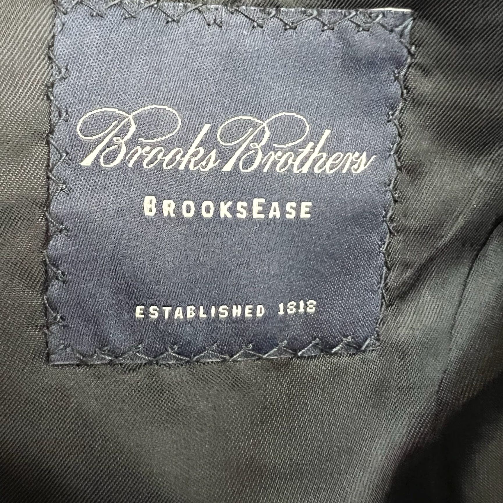 Brooks Brothers Brooks Brothers 100% Wool Tuxedo Blazer Men’s Size 46 Blue Solid 2-Piece Classic USA Size 46R - 7 Thumbnail