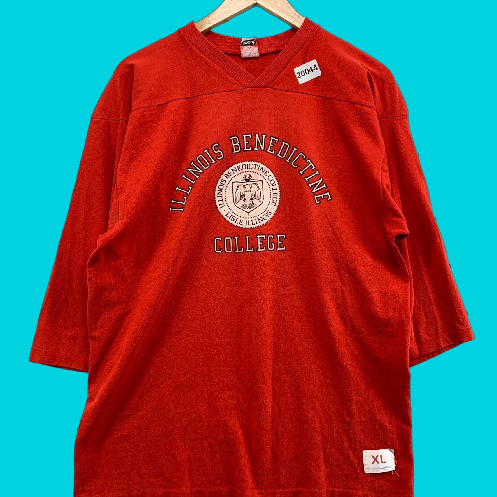 Vintage VINTAGE Illinois Benedictine College Shirt Long Sleeve Wolf & Son LISA XL Red 60s 70s 80s College University Womens XL Shirt Size XL / US 12-14 / IT 48-50 - 1 Thumbnail