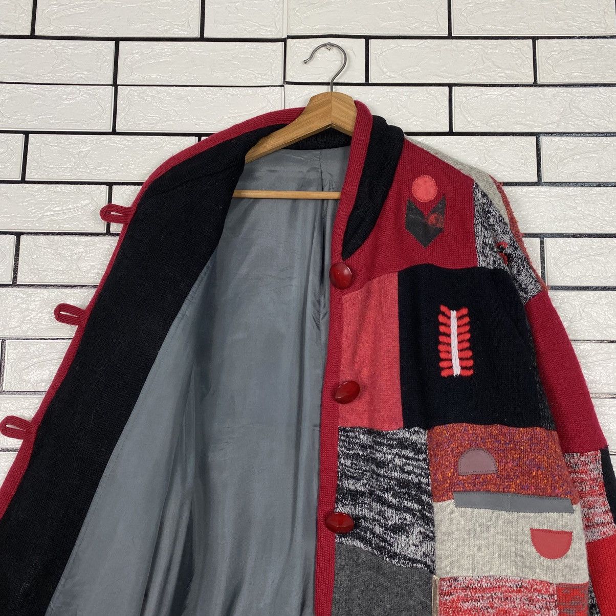 Japanese Brand Vintage Indigo Overcoat Jacket Patchwork Jacket Issey Miyake Size US M / EU 48-50 / 2 - 13 Thumbnail