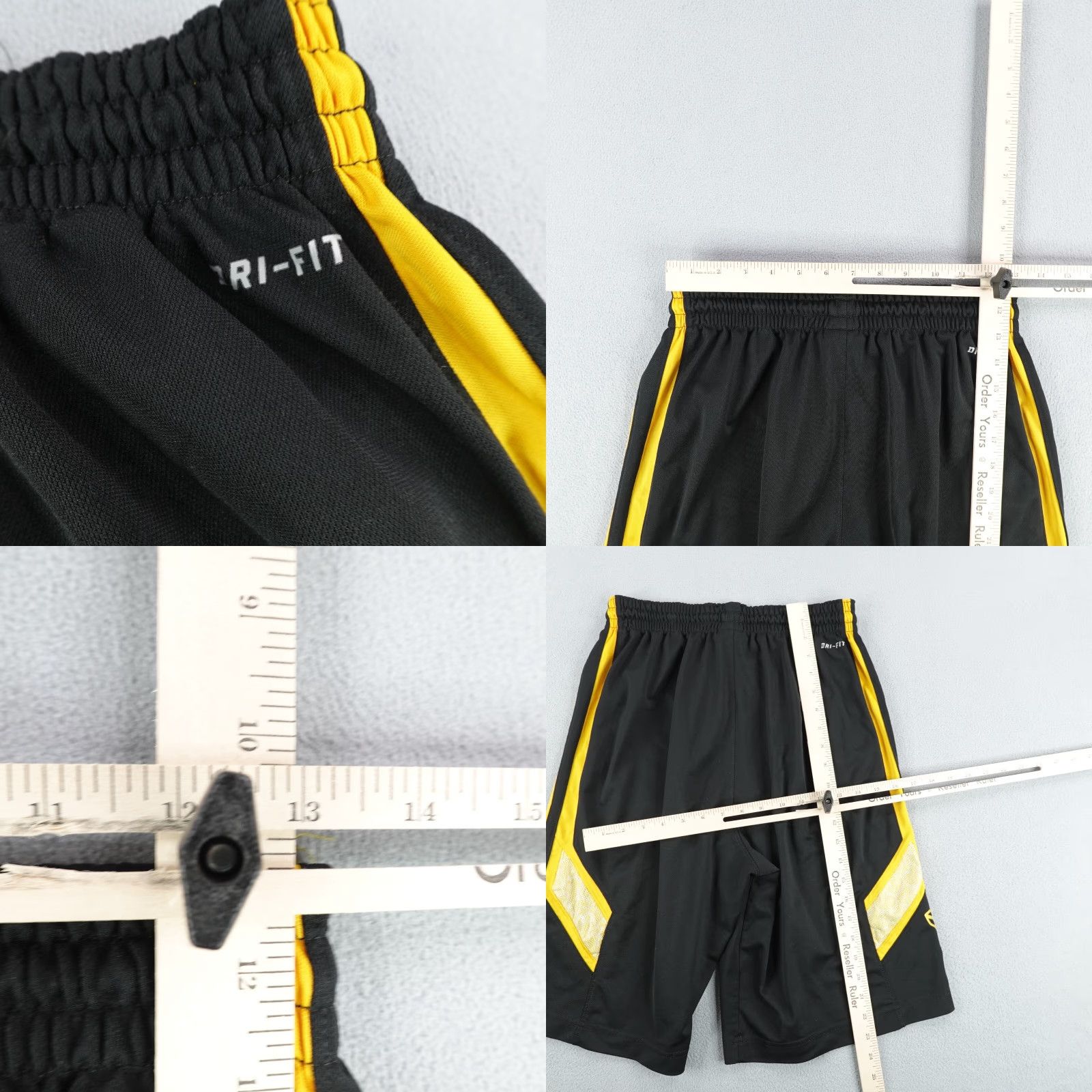 Nike Nike Shorts Mens Medium Black Yellow Kobe Bryant Mamba Dri Fit Basketball Gym Size US 27 - 8 Thumbnail