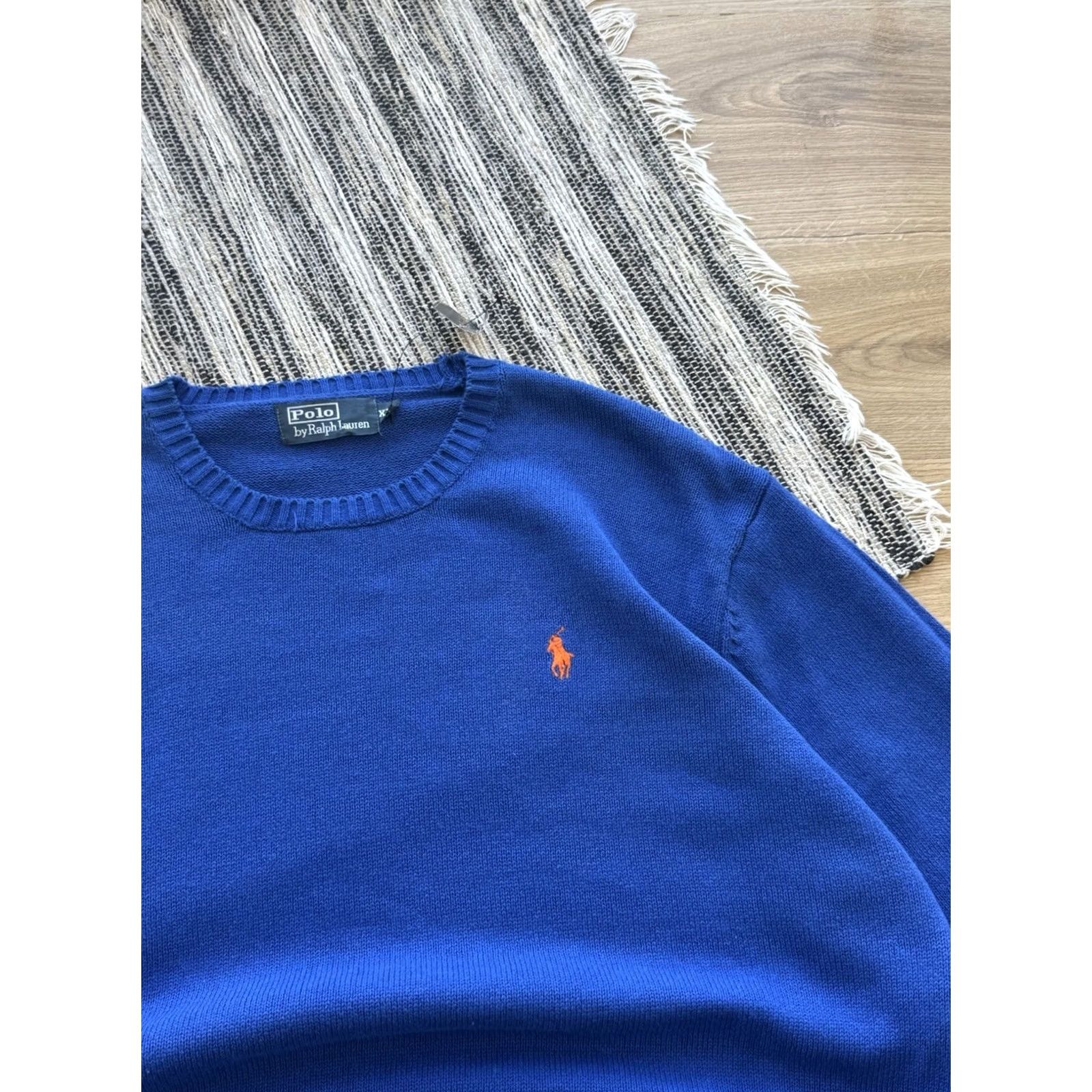 Polo Ralph Lauren Polo Ralph Lauren Sweater XL Men Blue Knitted Vintage Classic Pullover 90s Retro Preppy USA Style Streetwear Hype Casual Cotton Knit Size US XL / EU 56 / 4 - 3 Thumbnail