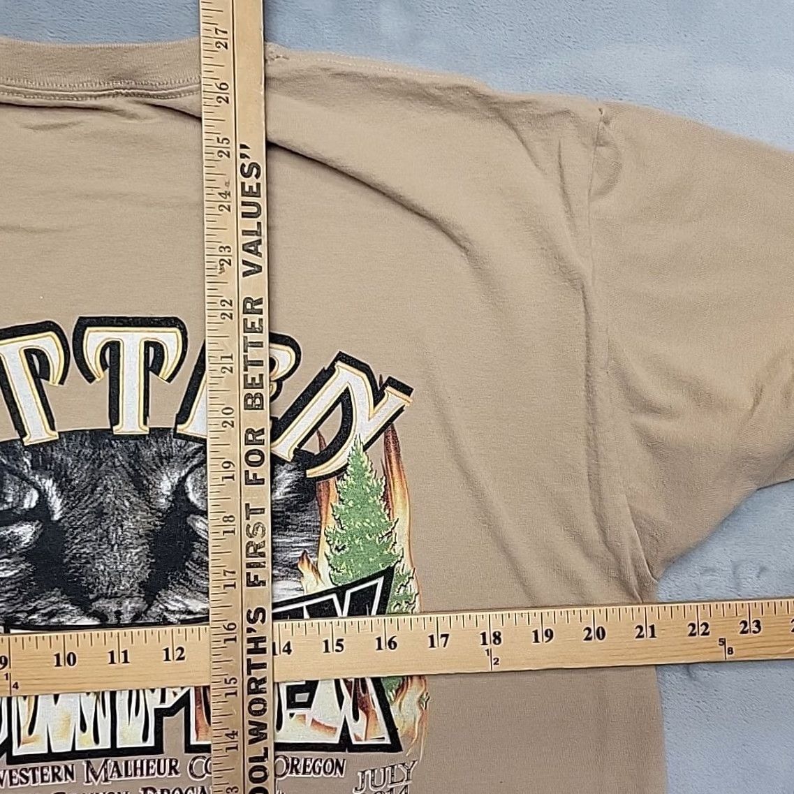 Vintage Wildland Firefighter Shirt Mens L 2014 Kitten Complex Brogan Hill Vale Oregon T-Shirt Graphic Print Crew Neck Short Sleeve Brown Cotton Jersey Regular Size US L / EU 52-54 / 3 - 6 Thumbnail