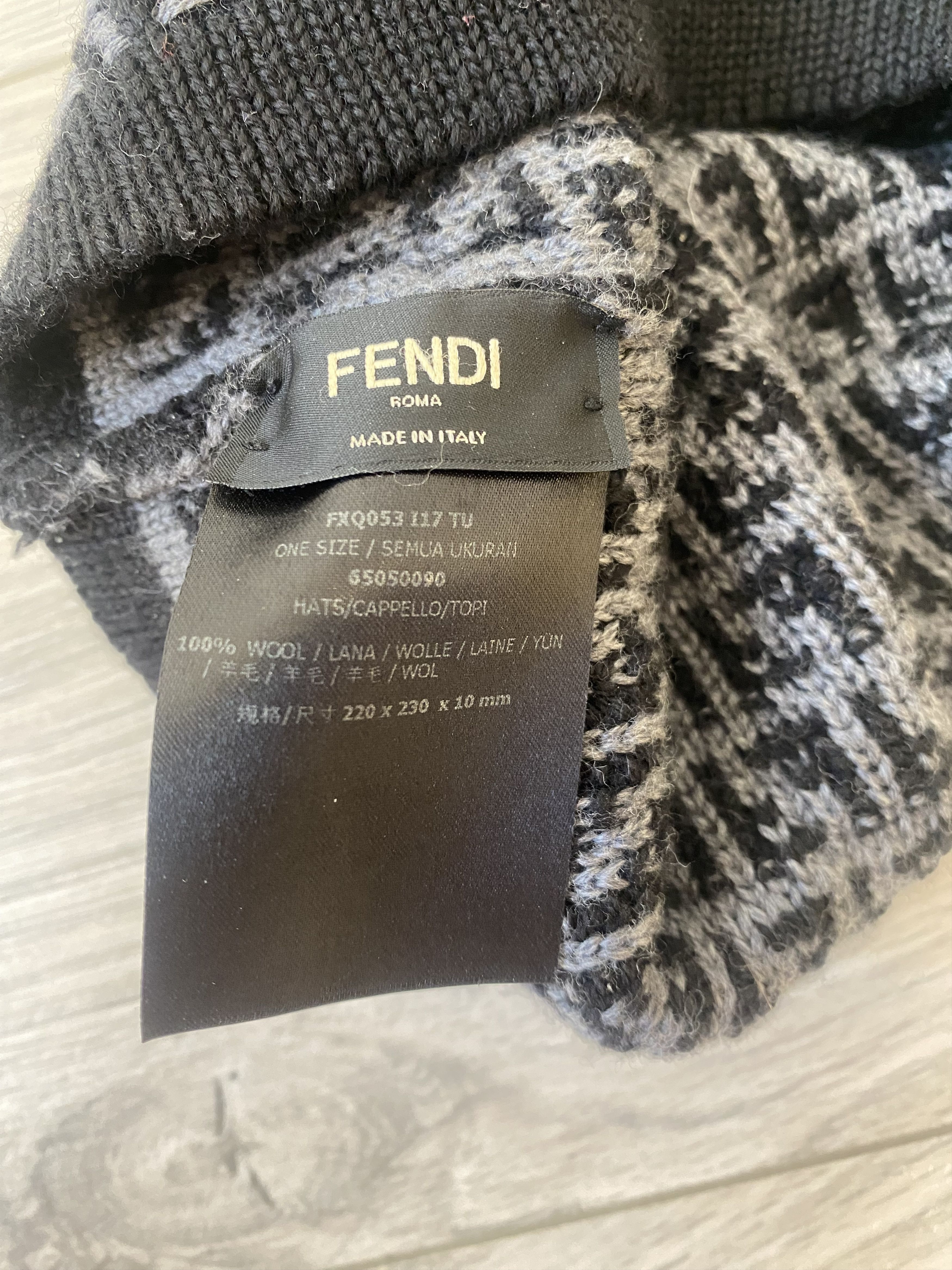 Fendi Fendi Monogram Wool Beanie Size ONE SIZE - 3 Thumbnail