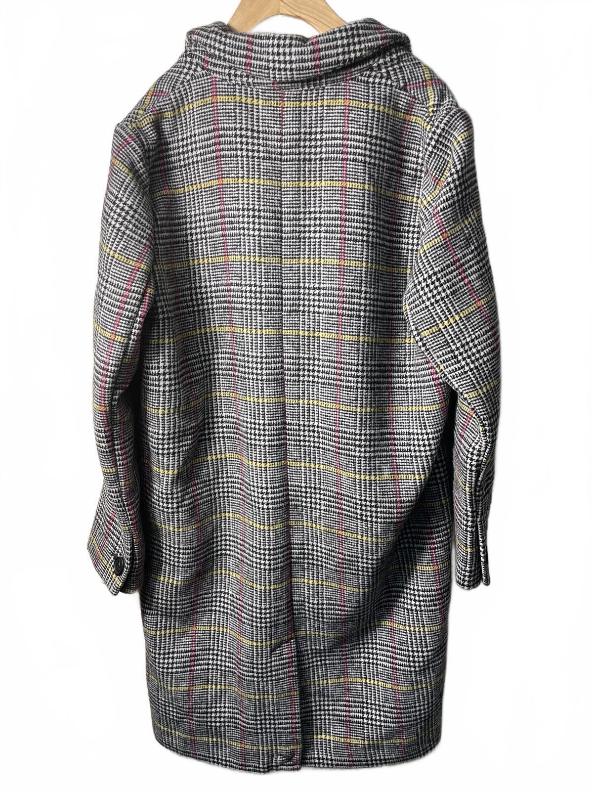 Other Top Shop Plaid Pattern Long Coat Button Women's 6 Wool Plaid Size M / US 6-8 / IT 42-44 - 3 Thumbnail