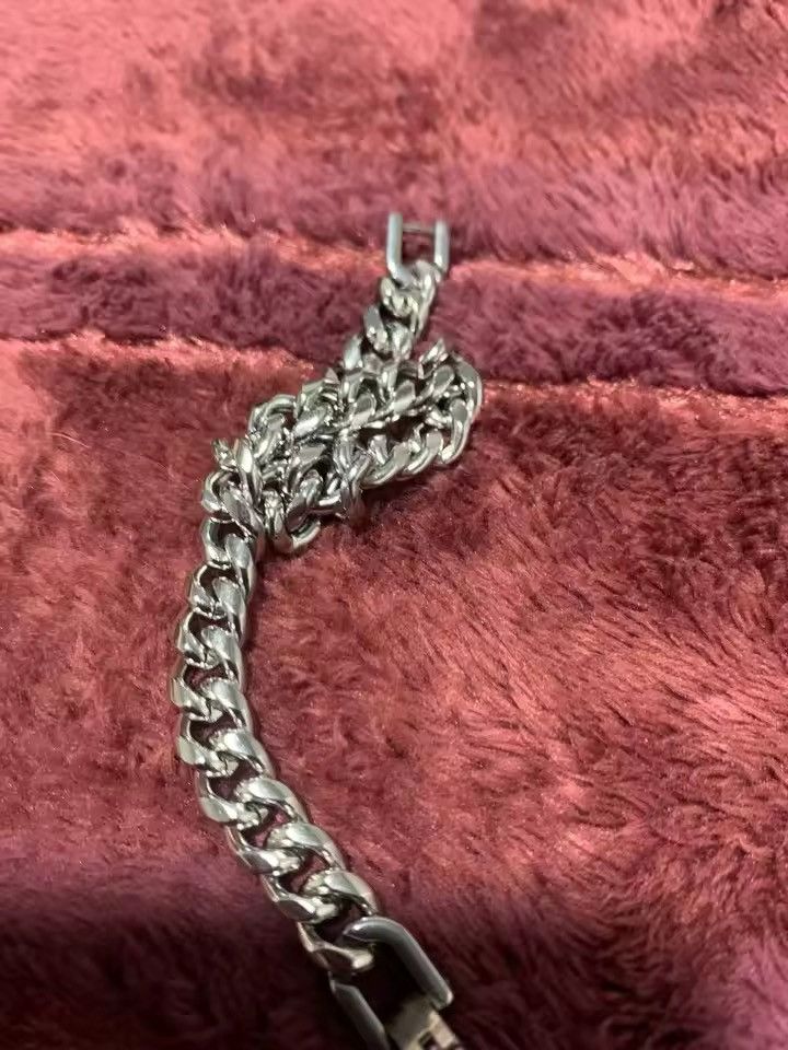 Jewelry 8 mm + 18 cm Cuban Chain Bracelets Size ONE SIZE - 6 Thumbnail