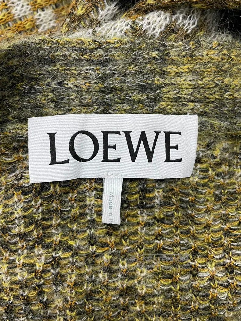 Loewe Loewe Yellow color-block long knit cardigan Size L / US 10 / IT 46 - 3 Thumbnail