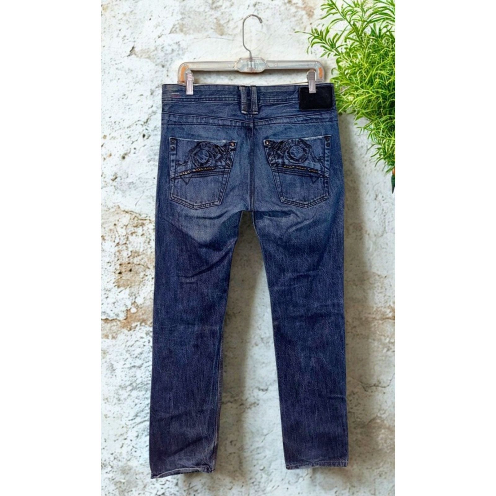 Diesel Diesel Timmen 008GE Jeans W31 L34 Button Fly Straight Fit Size US 31 - 3 Thumbnail