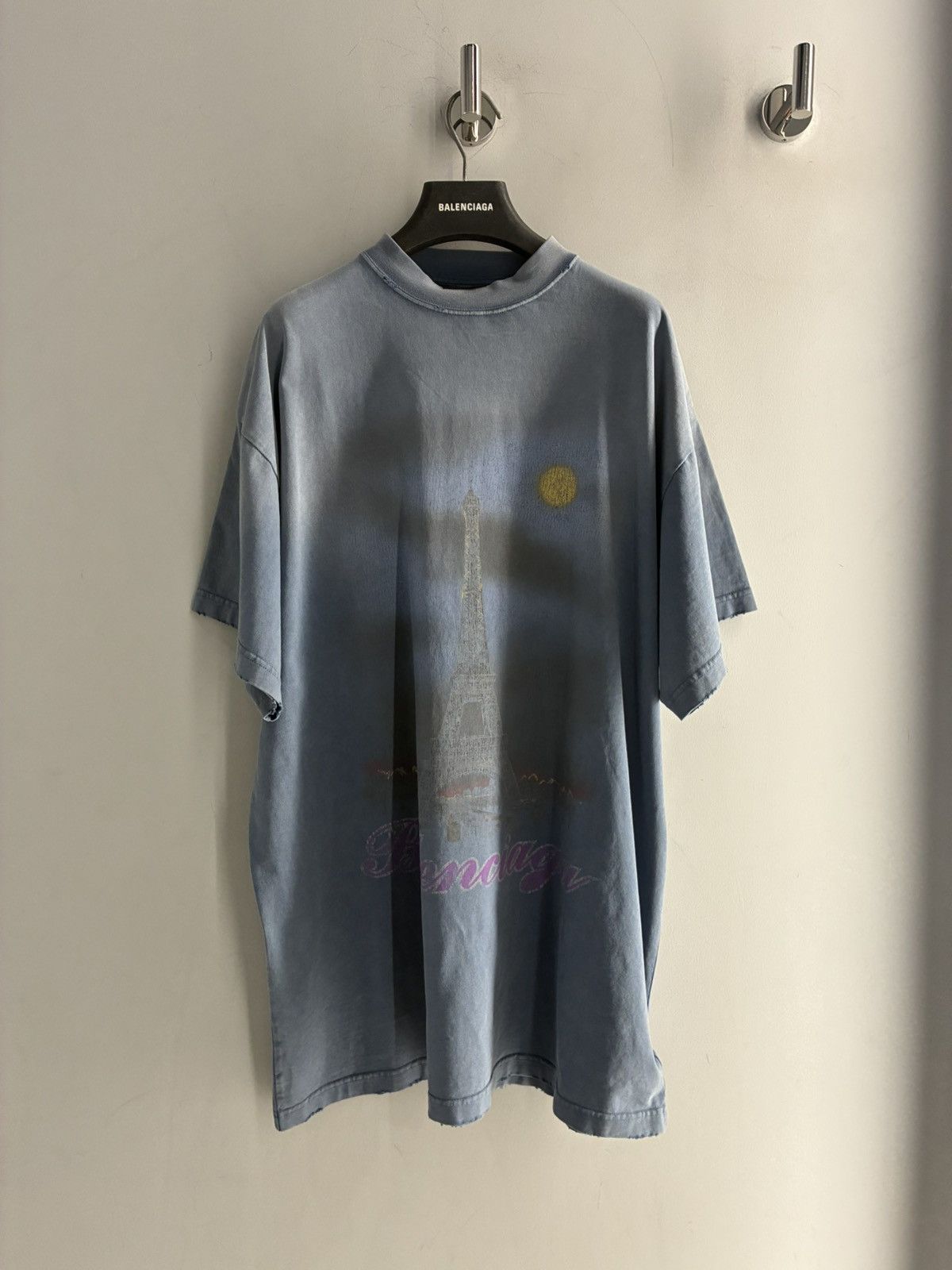 Balenciaga BALENCIAGA Paris Washed Oversized T Shirt Size US S / EU 44-46 / 1 - 1 Thumbnail