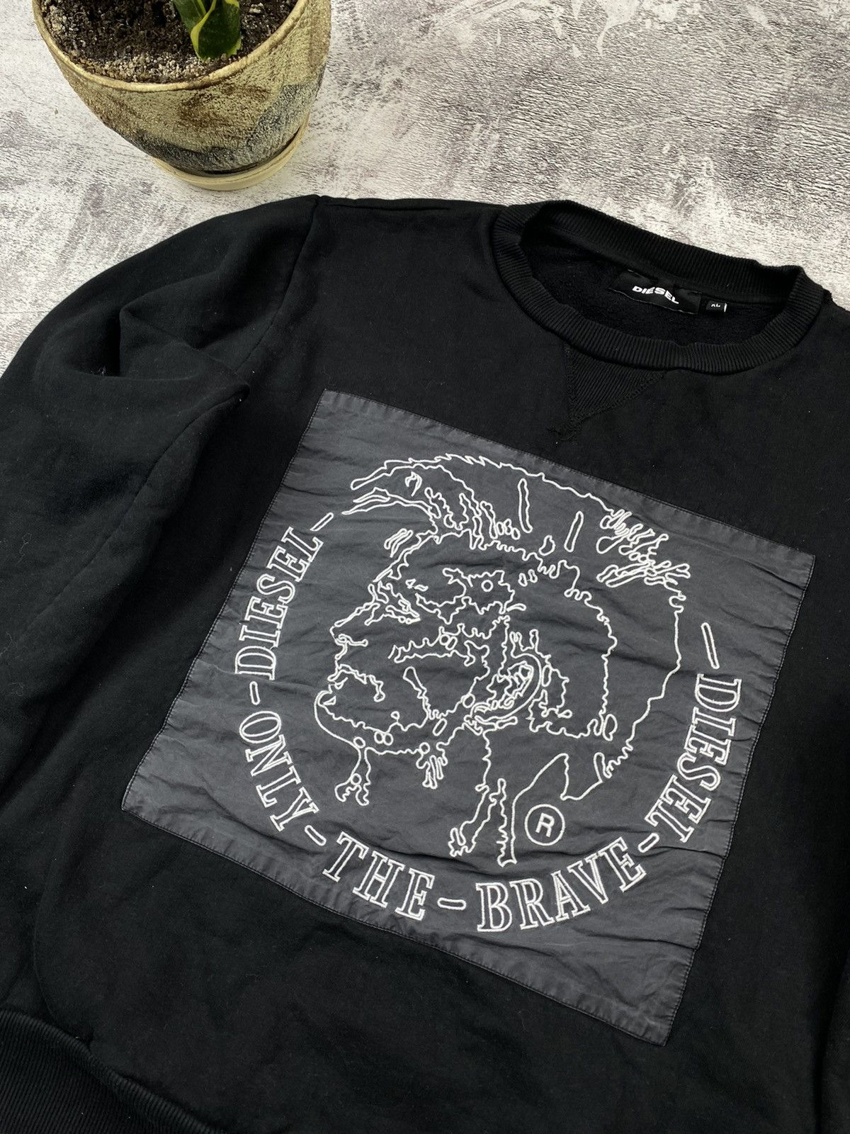 Diesel Japanese Rare Big Logo Diesel Brave The Only Sweatshirt Size US XL / EU 56 / 4 - 3 Thumbnail