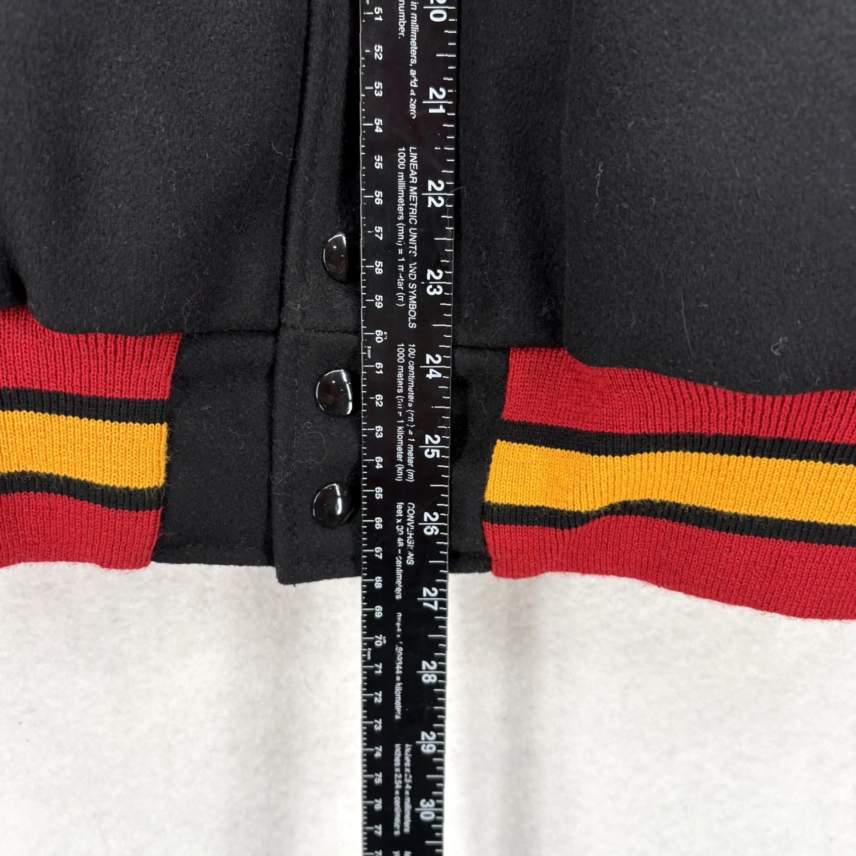 Holloway Holloway Varsity Jacket Mens Small Black Wool Leather Sleeves Striped Letterman Size US S / EU 44-46 / 1 - 7 Thumbnail