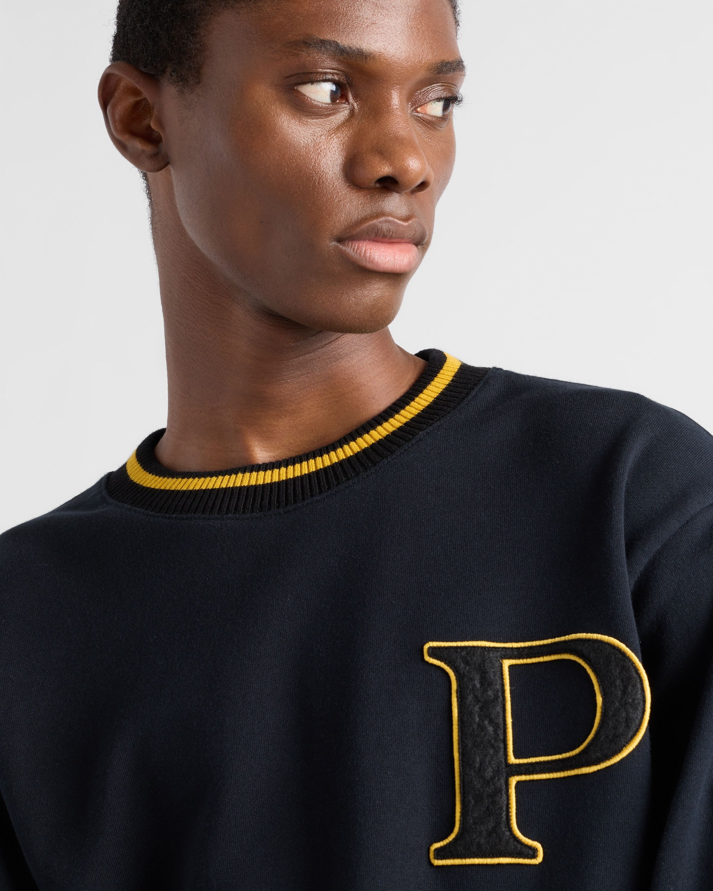 Prada o1la1rc1a0925 Cotton Fleece Sweatshirt in Navy Size US L / EU 52-54 / 3 - 4 Thumbnail