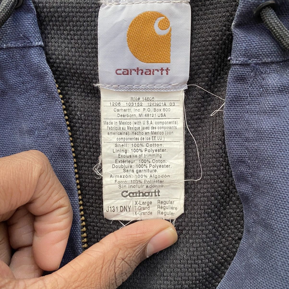 Carhartt Vintage Carhartt Blue Active Hooded Jacket Size US XL / EU 56 / 4 - 5 Thumbnail