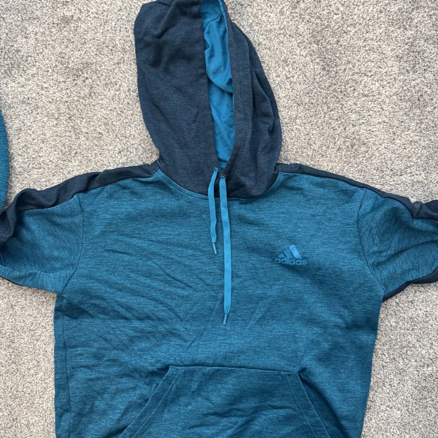 Adidas Adidas Hoodie Mens Large Blue Pullover Sweatshirt Kangaroo Pocket Athletic BQ8736 Size US L / EU 52-54 / 3 - 3 Thumbnail