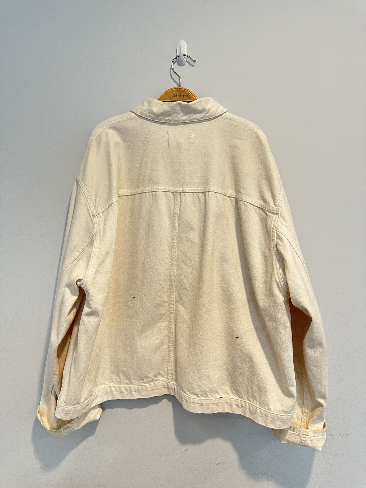 YOKO SAKAMOTO YOKO SAKAMOTO DENIM JACKET WHITE W PAINT Size US L / EU 52-54 / 3 - 6 Thumbnail