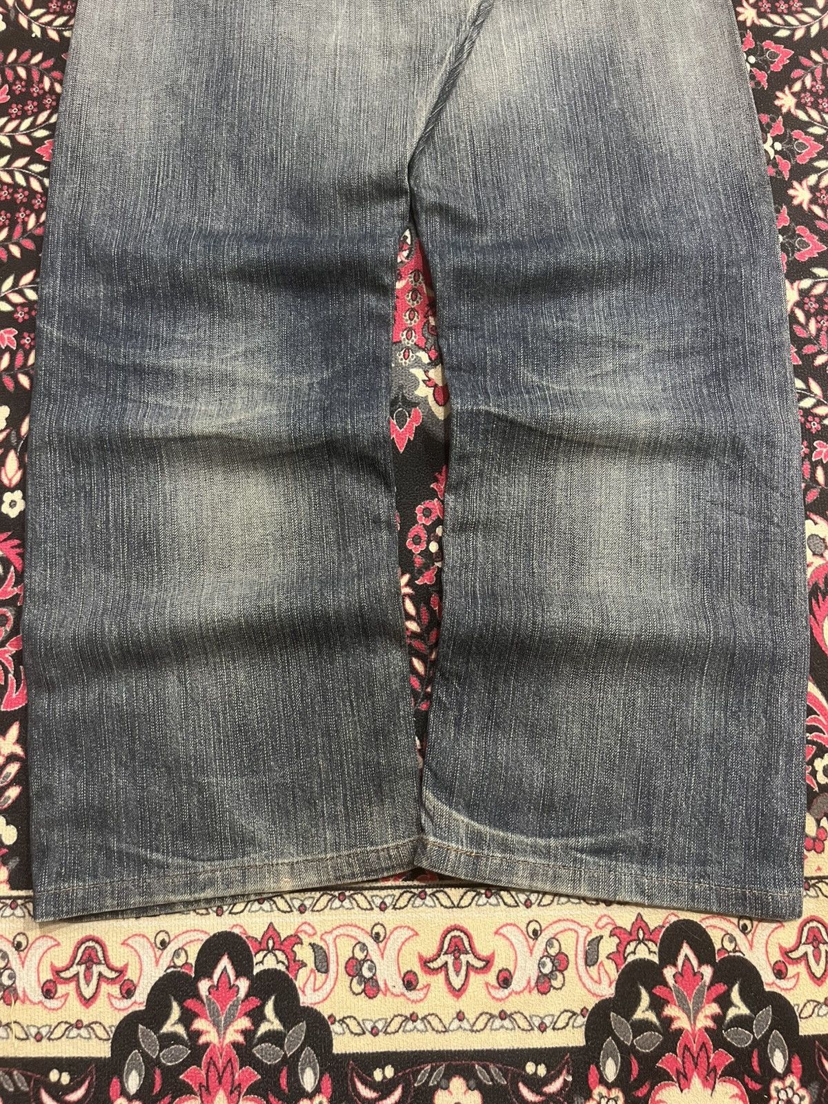 Edwin ⚡️Distressed⚡️Vintage Edwin XVS Blue Faded Washed Loose Jeans Size US 30 / EU 46 - 11 Thumbnail