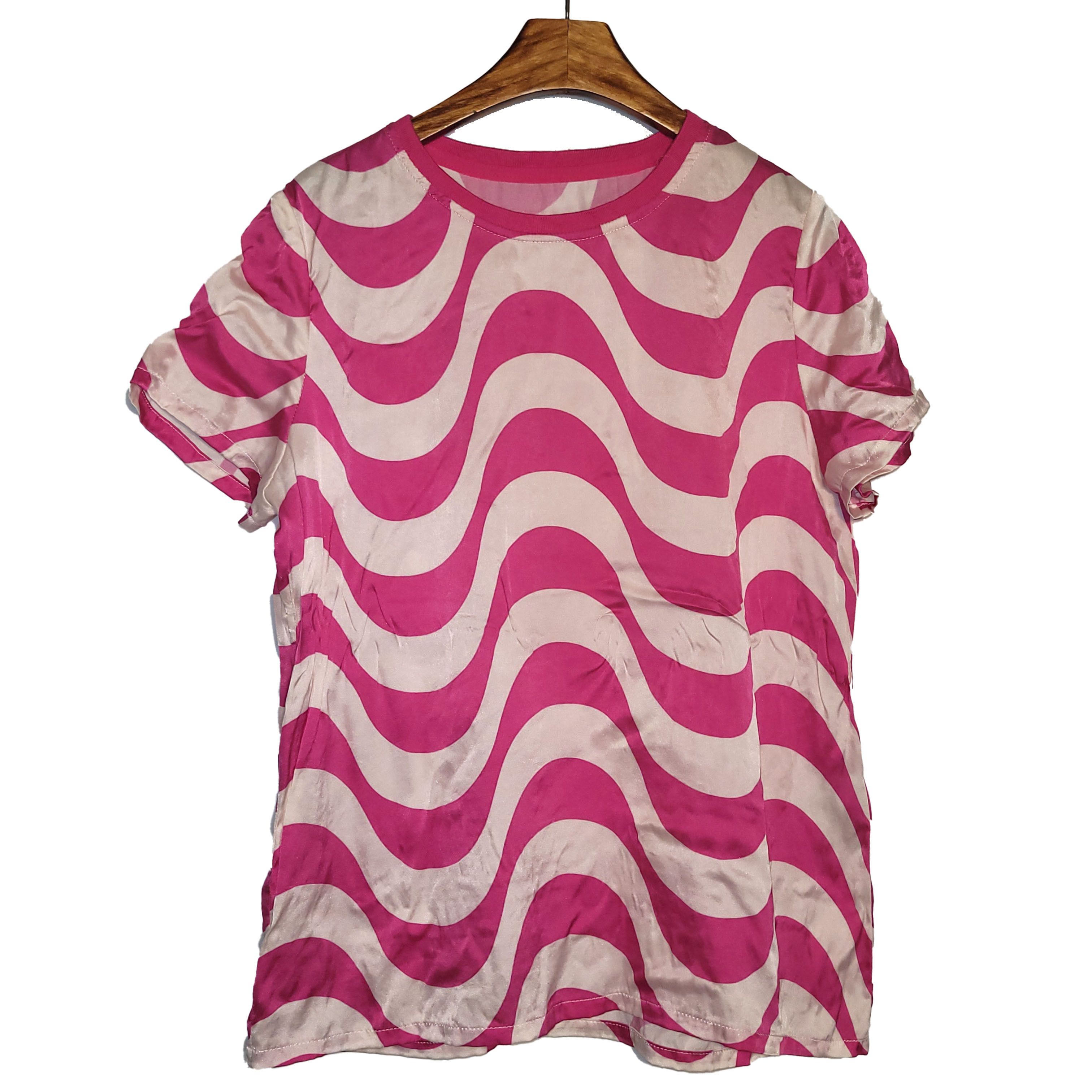 Other Women's Silk Size M Short Sleeve Top T-Shirt SAC414 Size M / US 6-8 / IT 42-44 - 3 Thumbnail