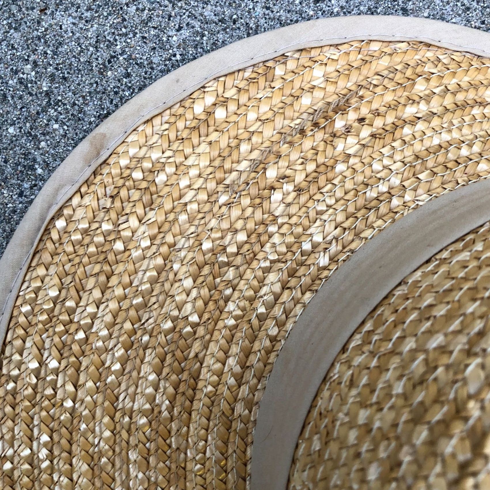 Vintage VINTAGE ARLIN Sun Hat Women's One Size 100% Straw Wide Brim Beige Bow Cap Size ONE SIZE - 5 Thumbnail