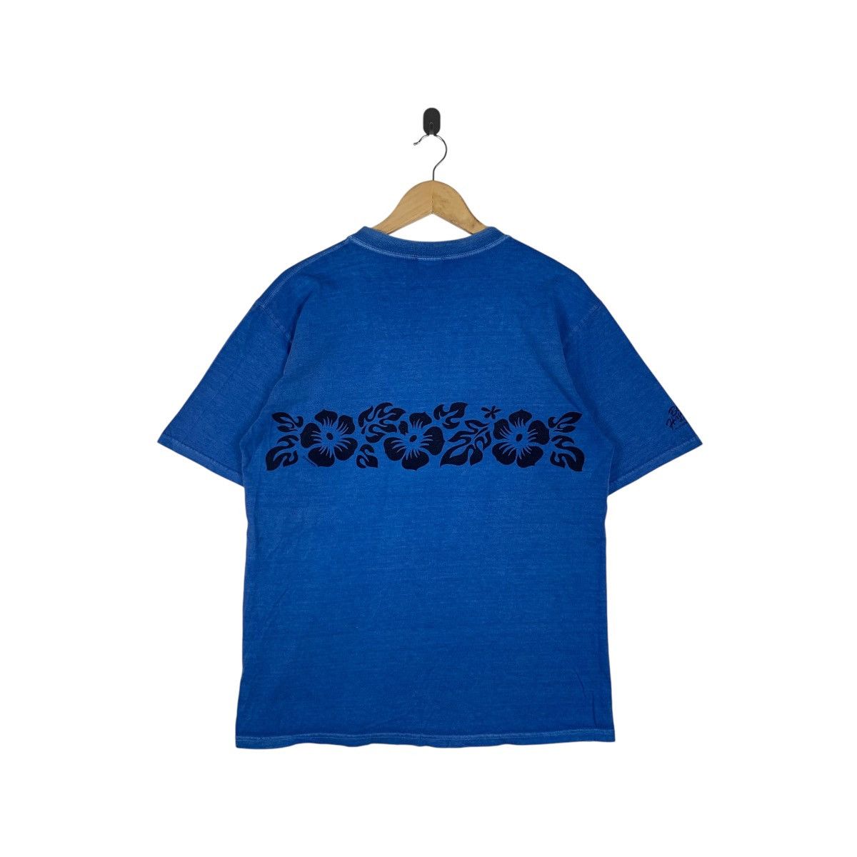 Other Vintage 90’ CRAZY SHIRTS Blue Hawaii Dyed Floral Tee Shirt Size M / US 6-8 / IT 42-44 - 5 Thumbnail