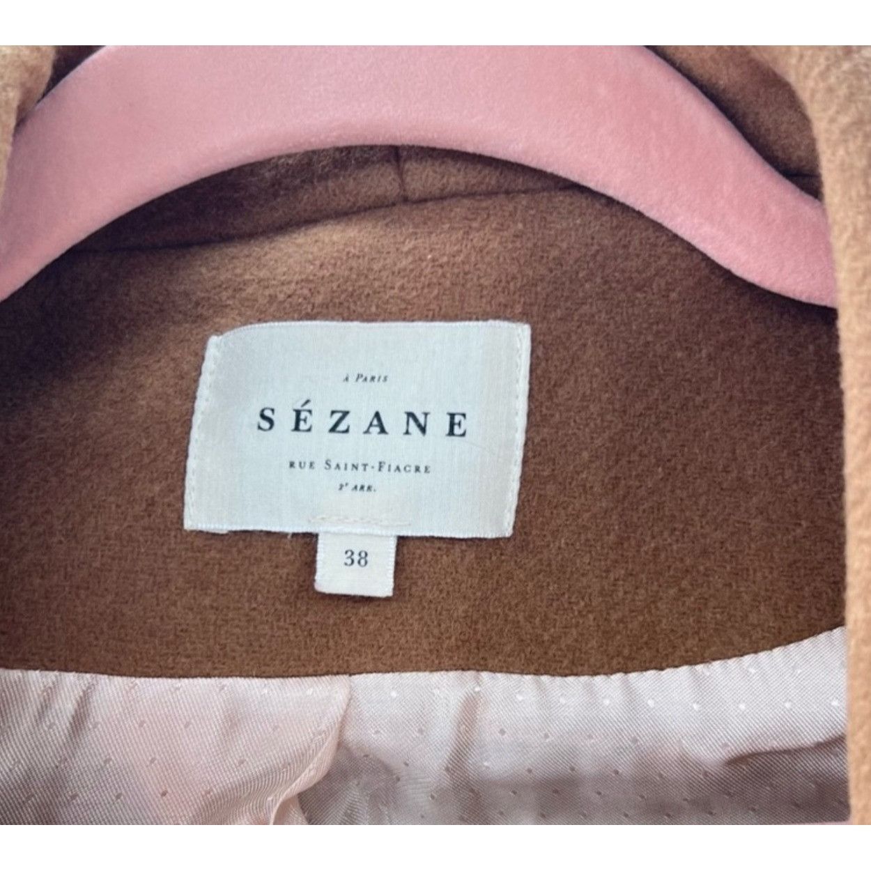 Sezane Sezane James wool Coat camel SZ38 bust40 US6 Size M / US 6-8 / IT 42-44 - 4 Thumbnail