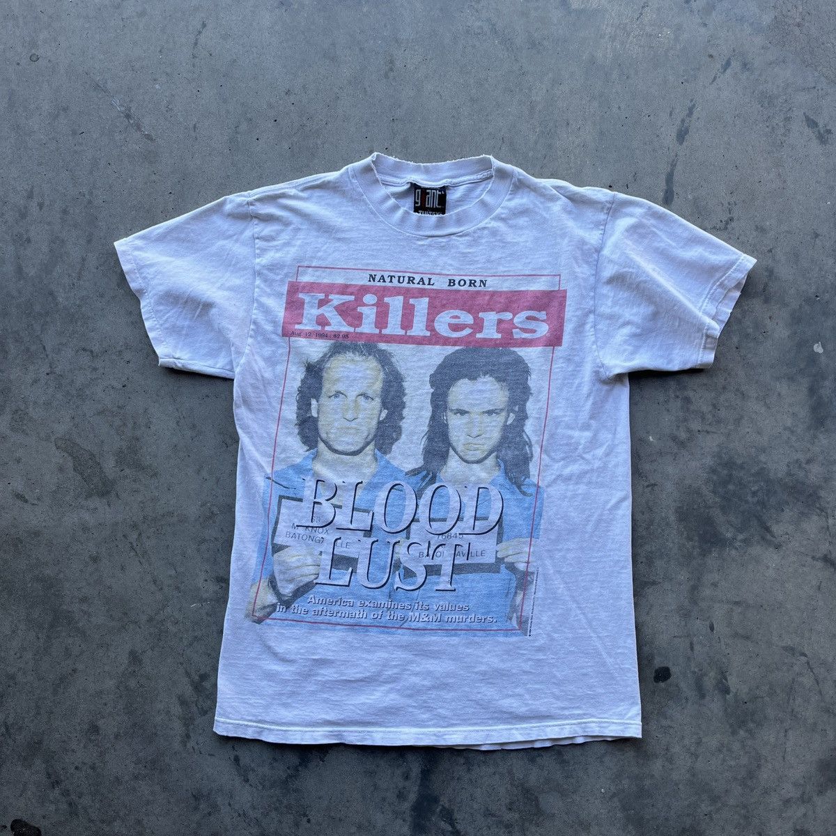image of Band Tees x Giant 1994 Natural Born Killers Blood Lust Tee in White, Men's (Size Large)