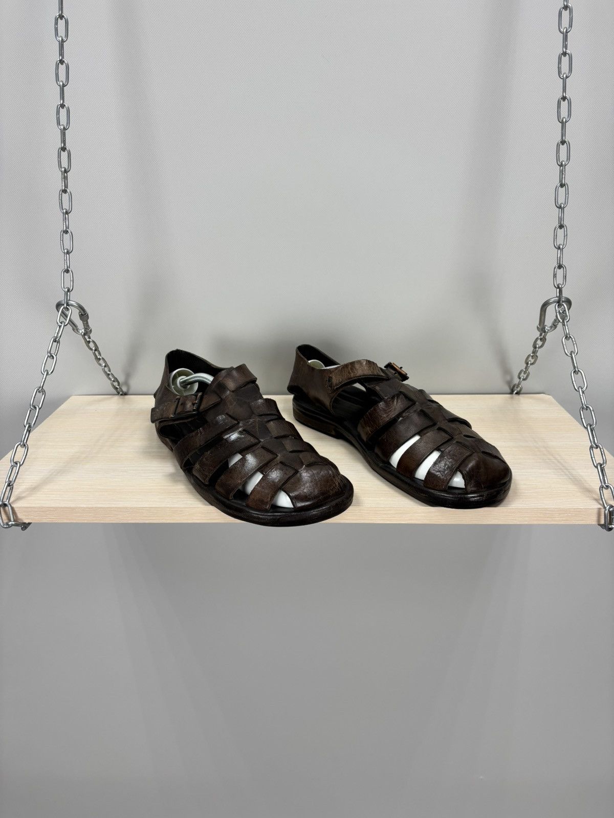 Other Mens leather sandals Zeha Berlin Size 42 Color Brown Size US 9 / EU 42 - 1 Thumbnail
