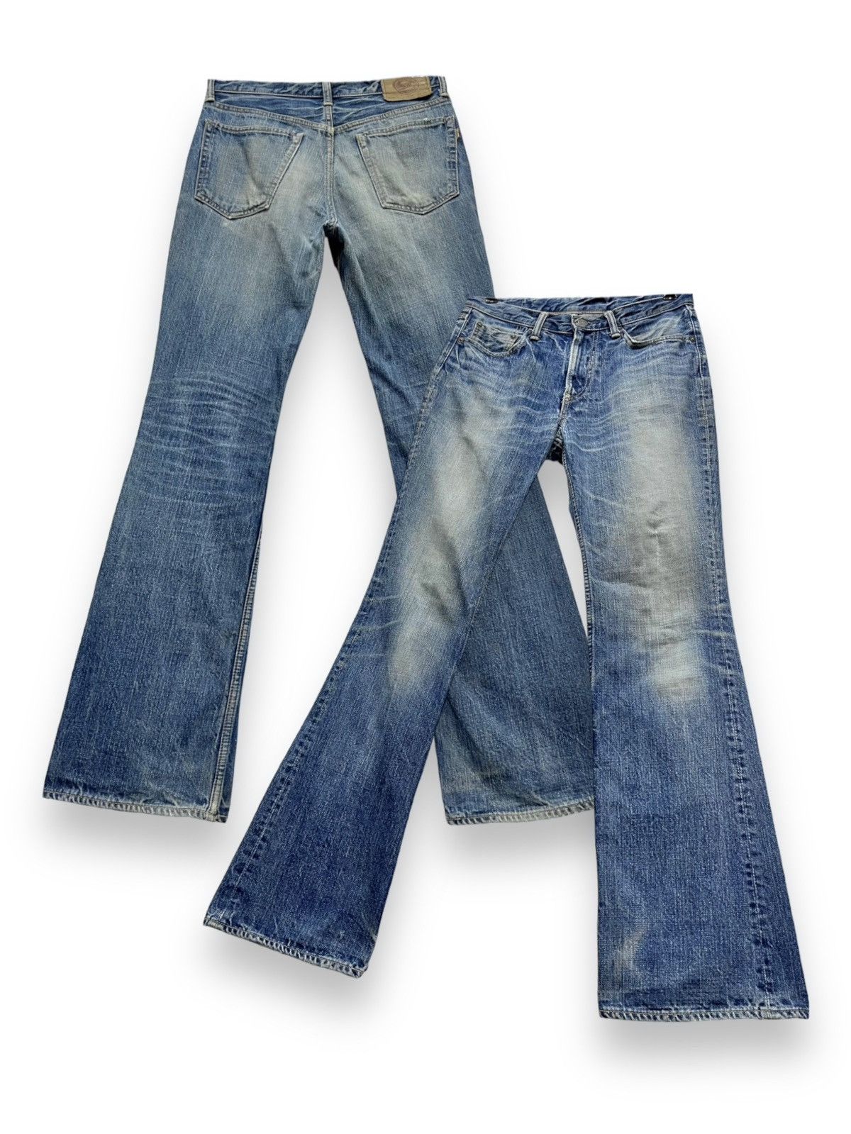 OMNIGOD × Vintage FYE FLARE🔥90’s OMNIGOD Mudwash Blue Jeans Made In Japan💥 Size US 29 - 1 Thumbnail