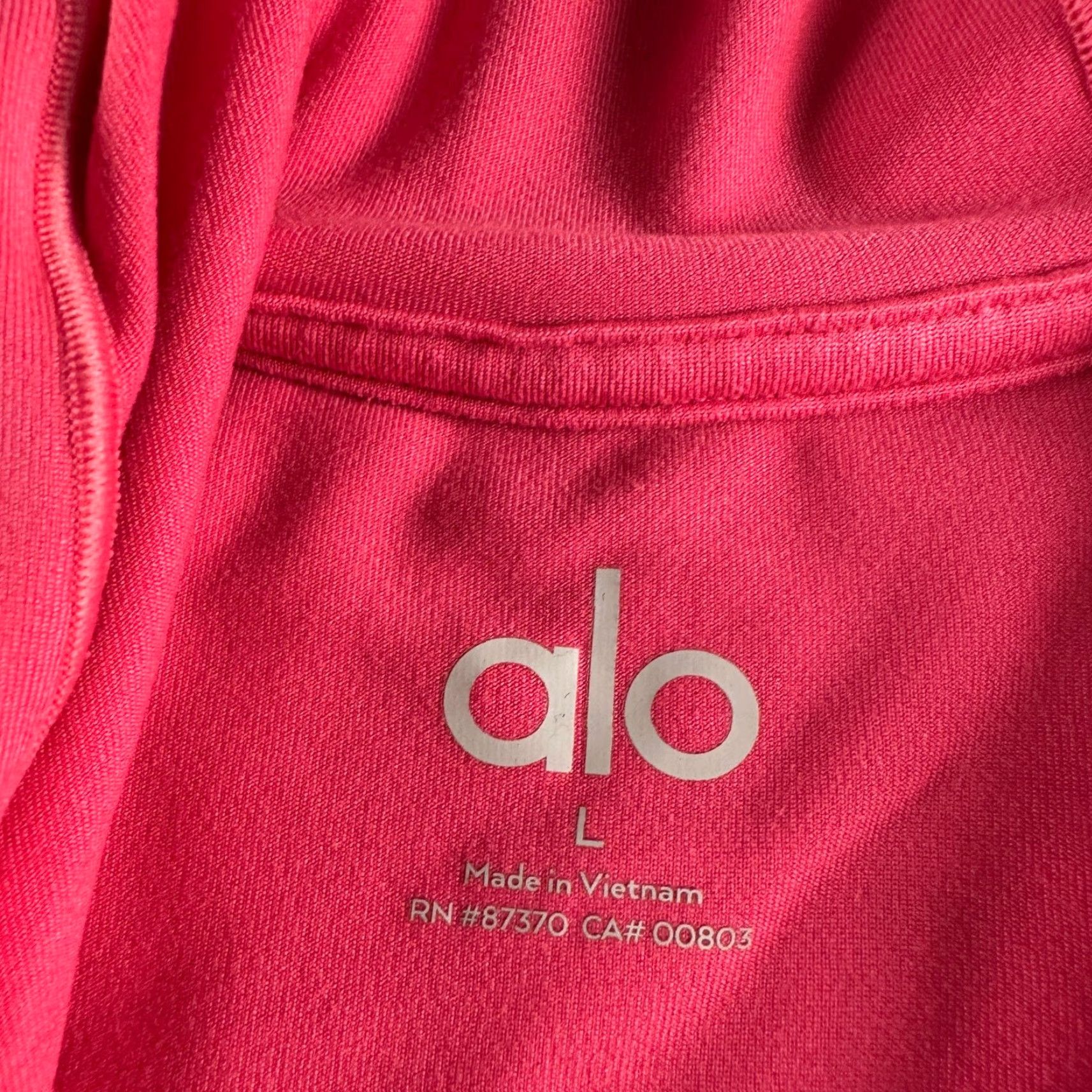 Alo alo Alosoft Hooded Runner Womens L Pink Long Sleeve Lightweight Active Pullover Size L / US 10 / IT 46 - 4 Thumbnail