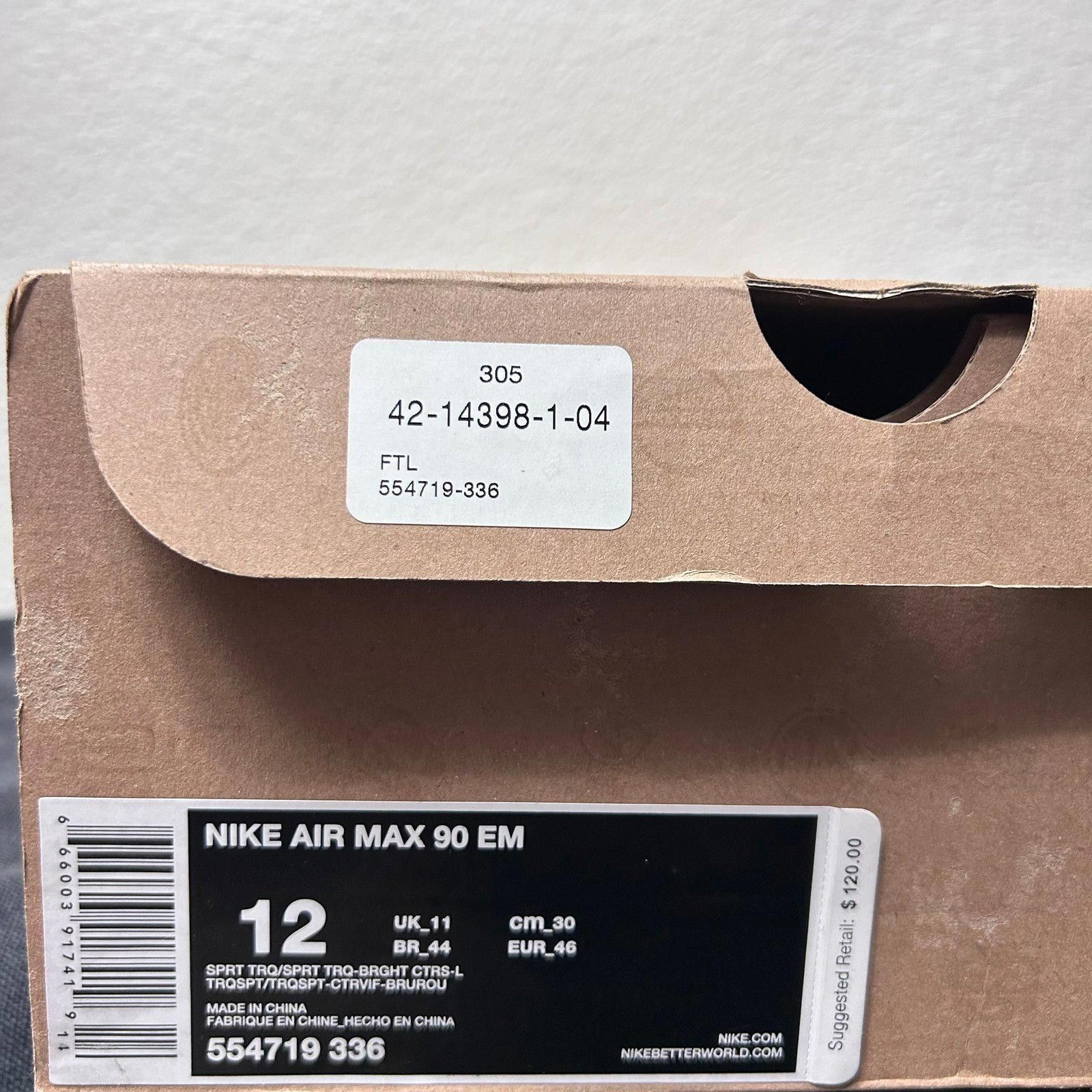 Nike Nike Air Max 90 EM (Teal / Orange / Brown) Rio Brown Beach Size US 12 / EU 45 - 8 Thumbnail