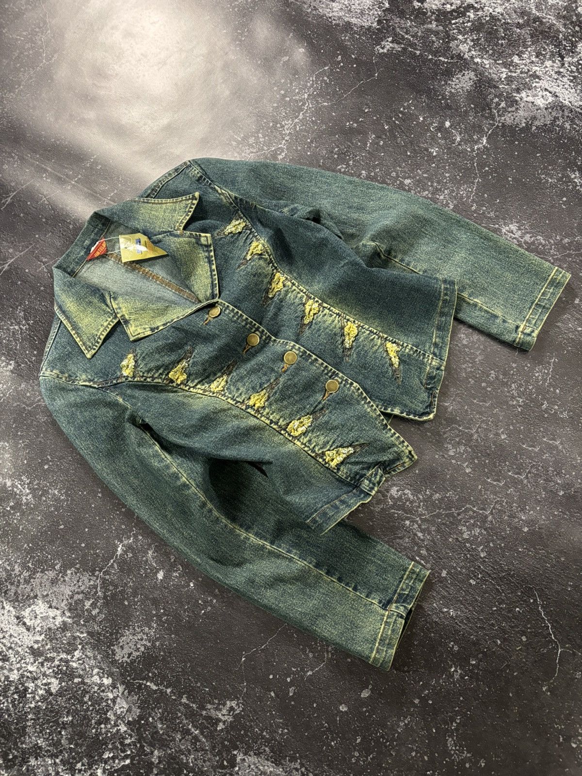 Vintage Avant-garde Denim jacket Old jeans Size XS / US 0-2 / IT 36-38 - 2 Thumbnail