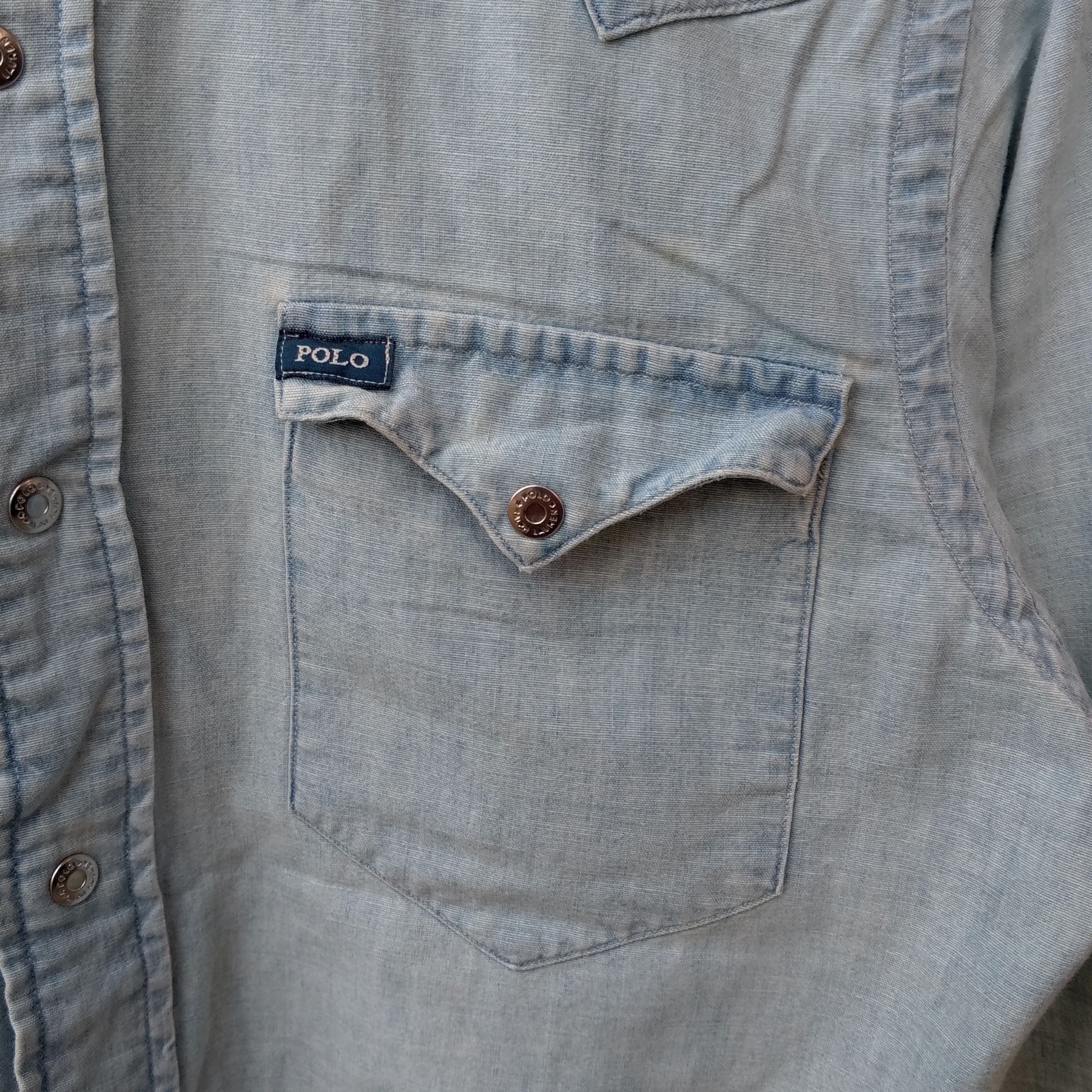 Polo Ralph Lauren Vintage Polo Ralph Lauren Wild West Show Denim Shirt Size US M / EU 48-50 / 2 - 7 Thumbnail
