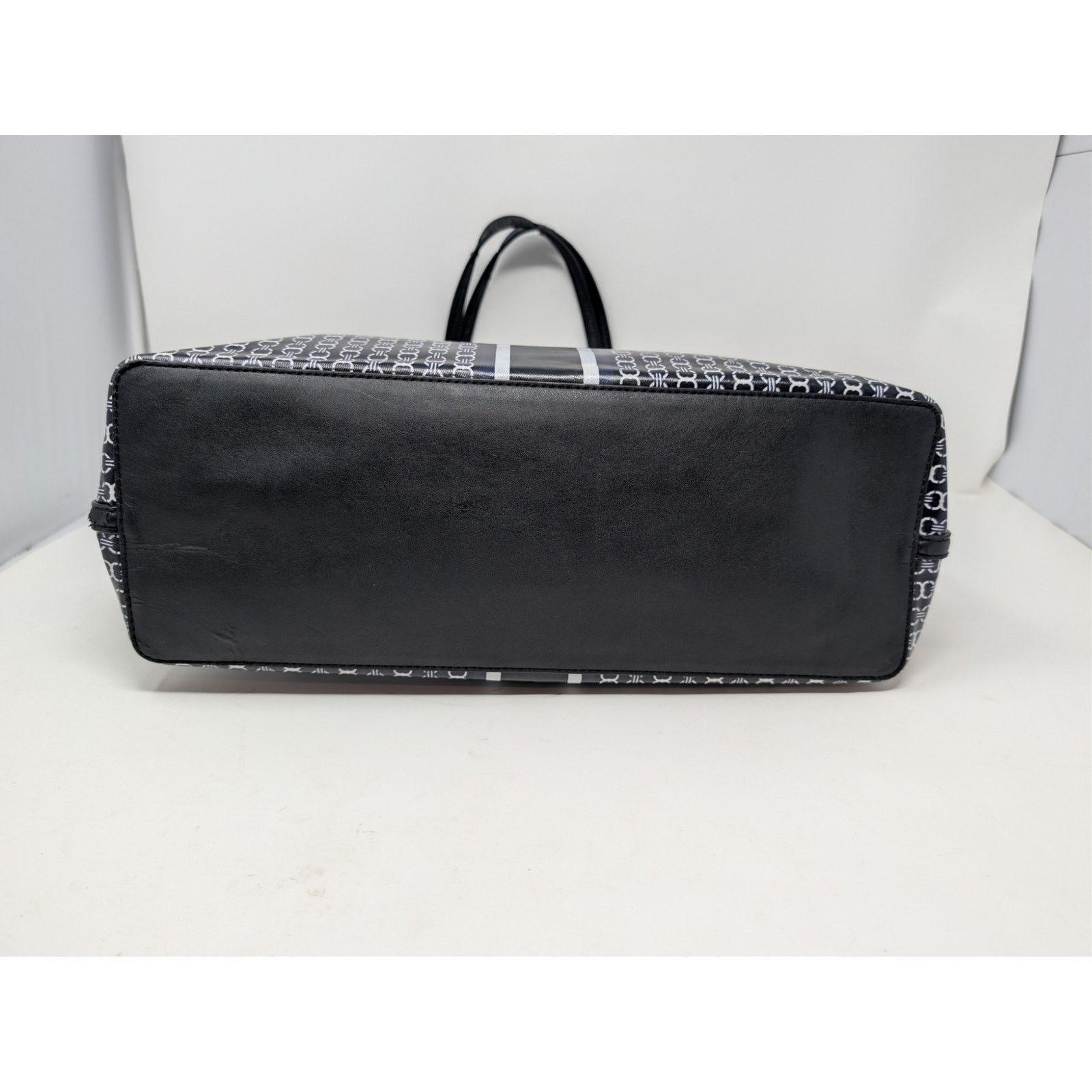 Tory Burch Tory Burch Gemini Link Tote Black Logo Print Coated Canvas Size ONE SIZE - 4 Thumbnail