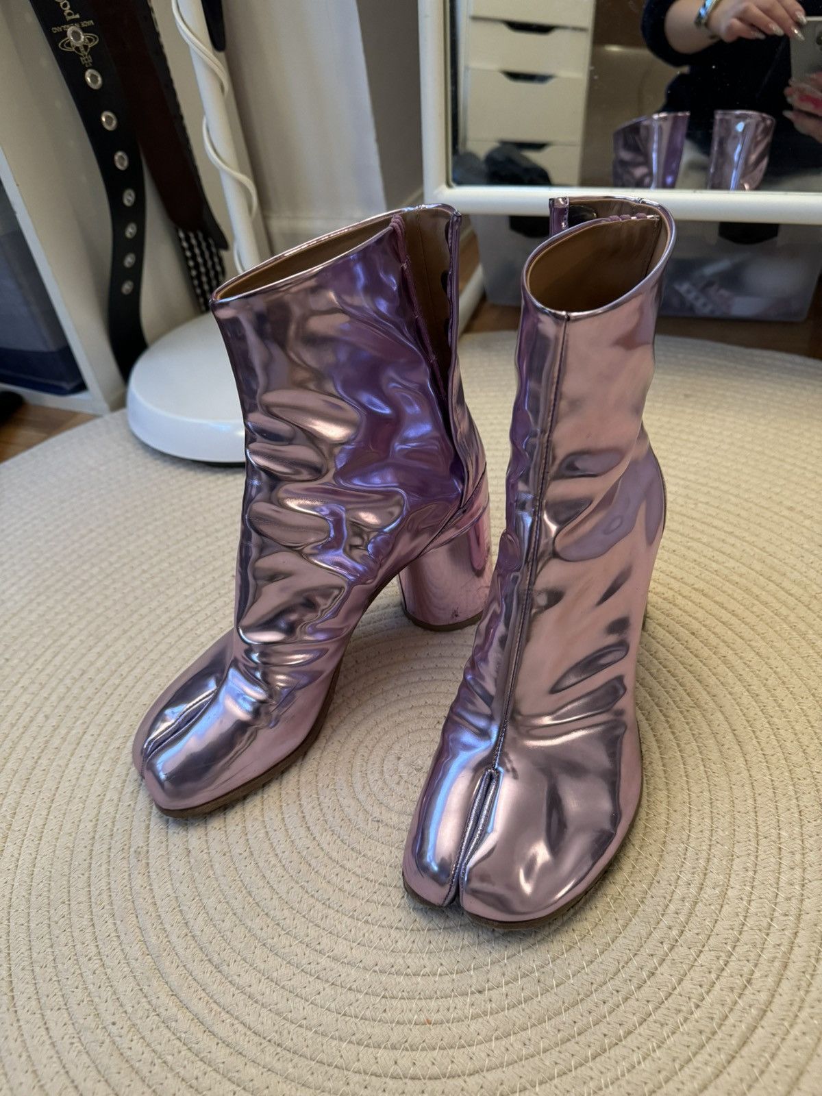 Maison Margiela maison margiela tabi boots size 39 in metallic 