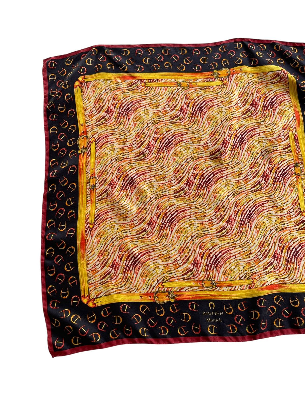 Aigner Aigner Munich Luxury Monogram Silk Scarves Size ONE SIZE - 5 Thumbnail