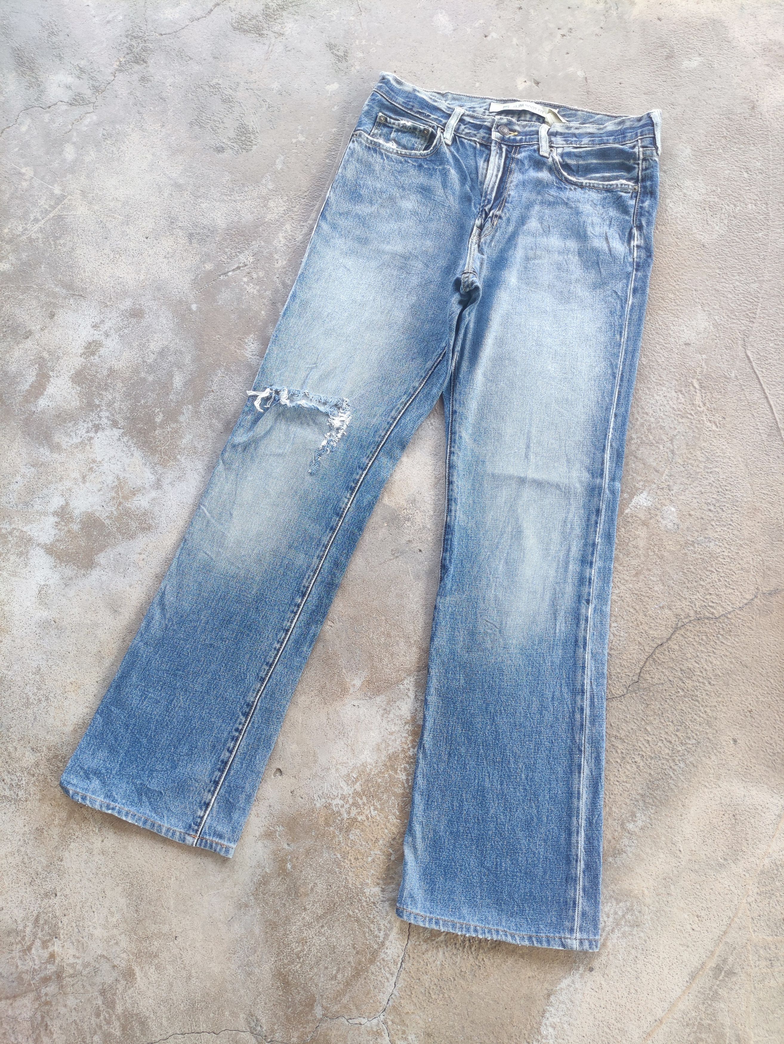 Gap Vintage Gap Brand Micro Flare Denim Distressed Faded Pants Size US 33 - 2 Thumbnail