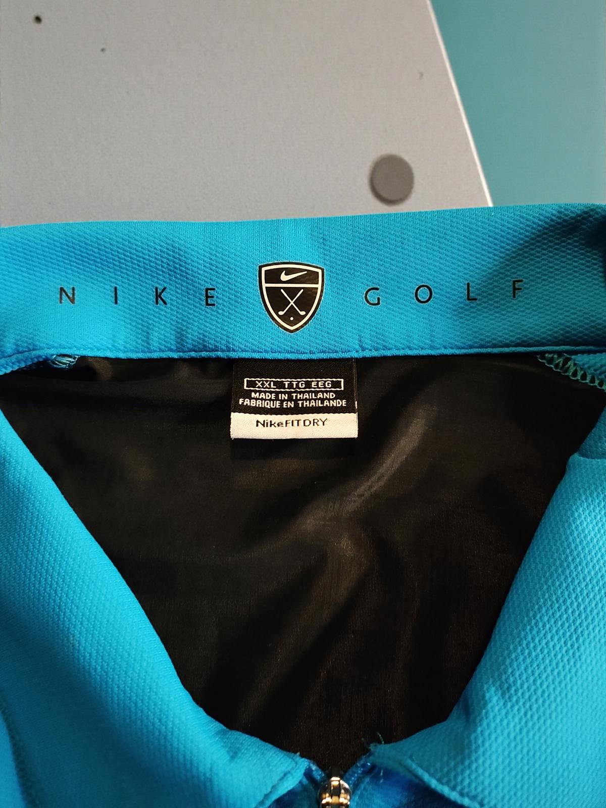 Nike Nike Golf Dri-FIT Polo Shirt XXL Blue & Black Size US XXL / EU 58 / 5 - 6 Thumbnail