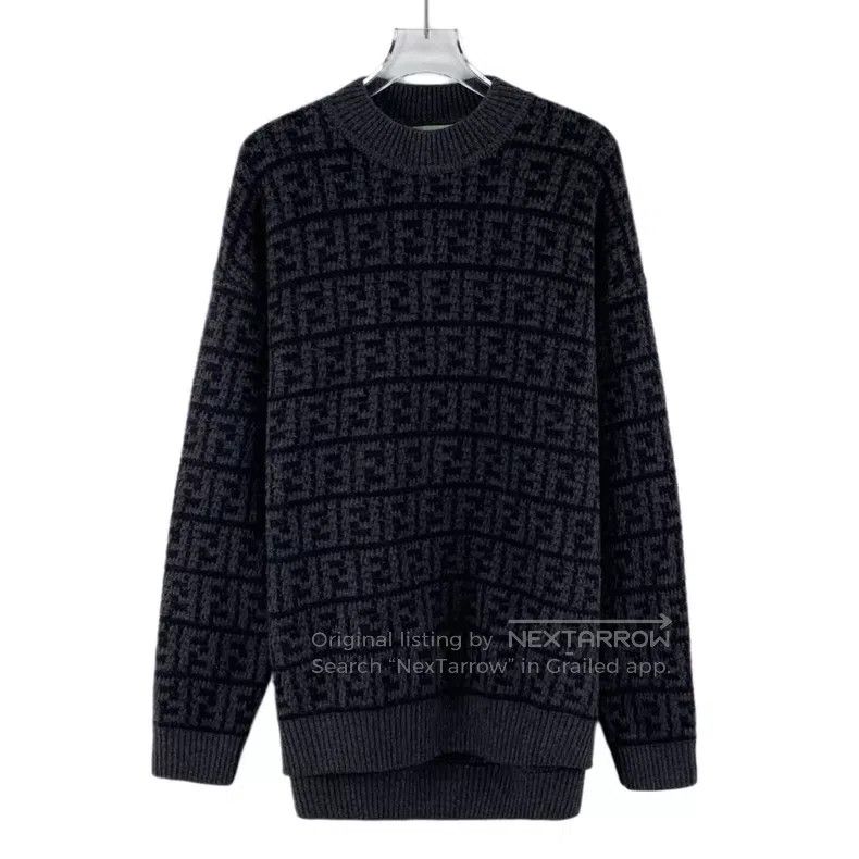 Fendi Fendi Beige-Grey Classic Double F Monogram Printed Cashmer Size XXS / US 00 / IT 34 - 1 Thumbnail