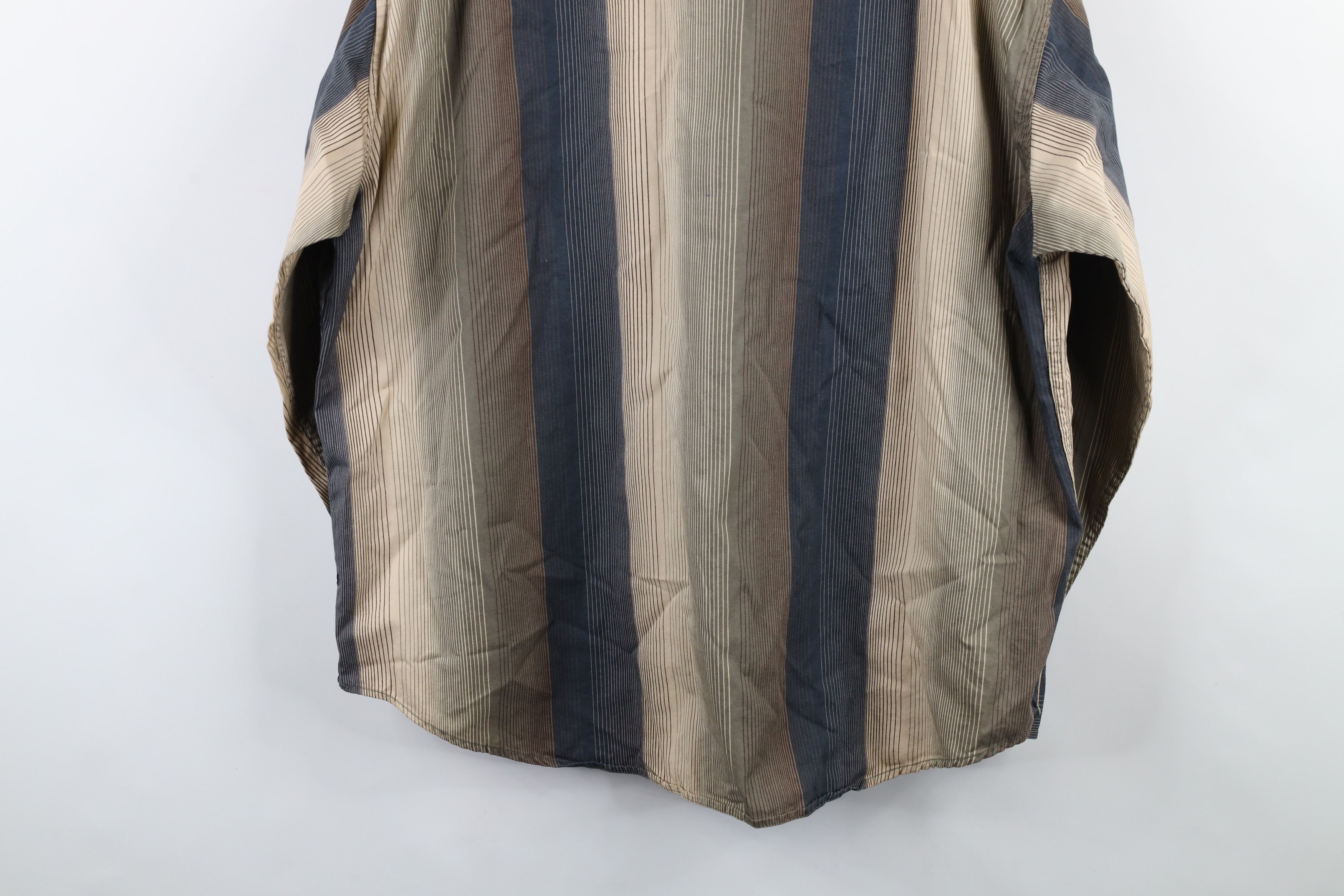 Vintage Vintage 90s Streetwear Striped Button Down Shirt Earth Tone Size US L / EU 52-54 / 3 - 10 Thumbnail