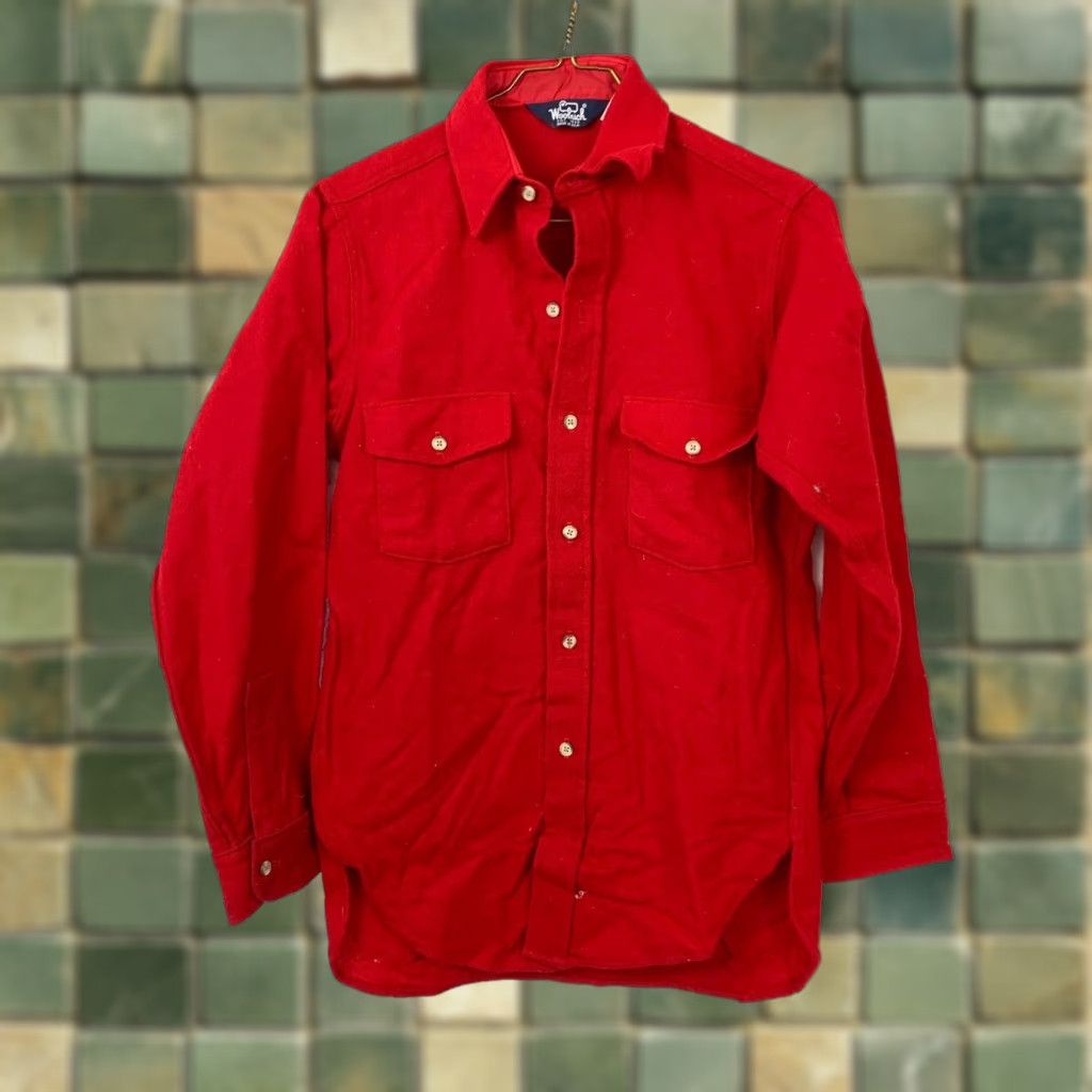 Vintage VINTAGE Woolrich Red Wool Blend Button Up Shirt Mens Small MalMade In USA Size US S / EU 44-46 / 1 - 1 Thumbnail