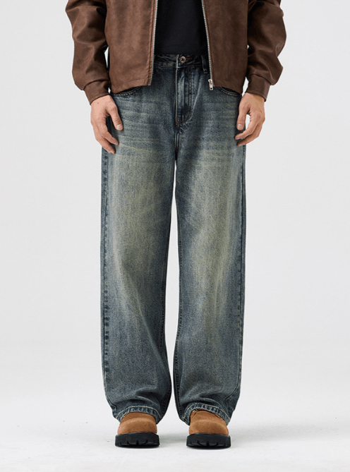 Japanese Brand American washed distressed men's cleanfit vintage jeans Size US 32 / EU 48 - 1 Thumbnail