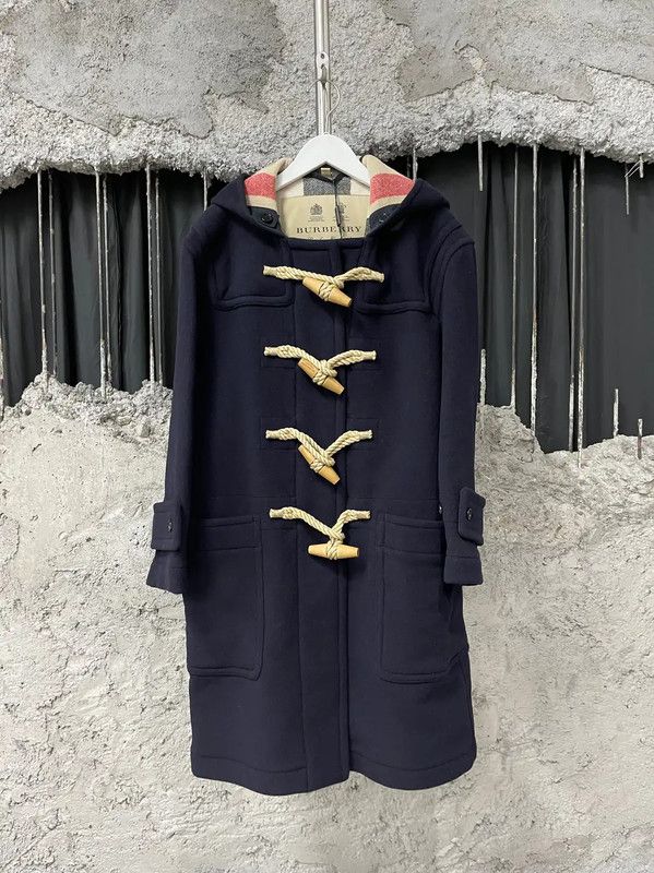 Burberry Burberry Women's Navy Wool Long Coat Size ONE SIZE - 1 Thumbnail