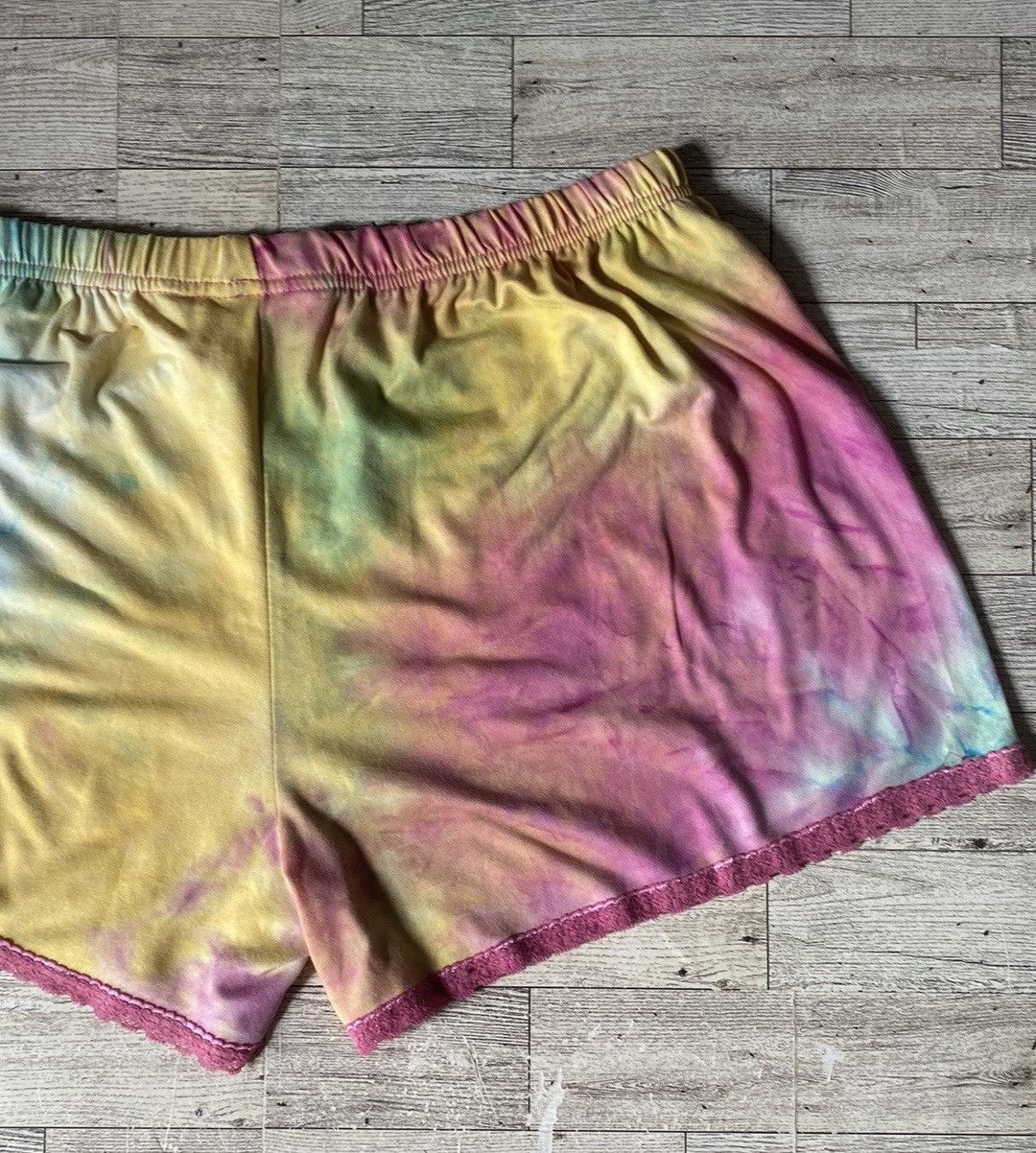 Vintage Retro, Pastel Tie Dye, Sparkle Barbie, Lounge/Sleep Shorts Size 28" / US 6 / IT 42 - 8 Thumbnail